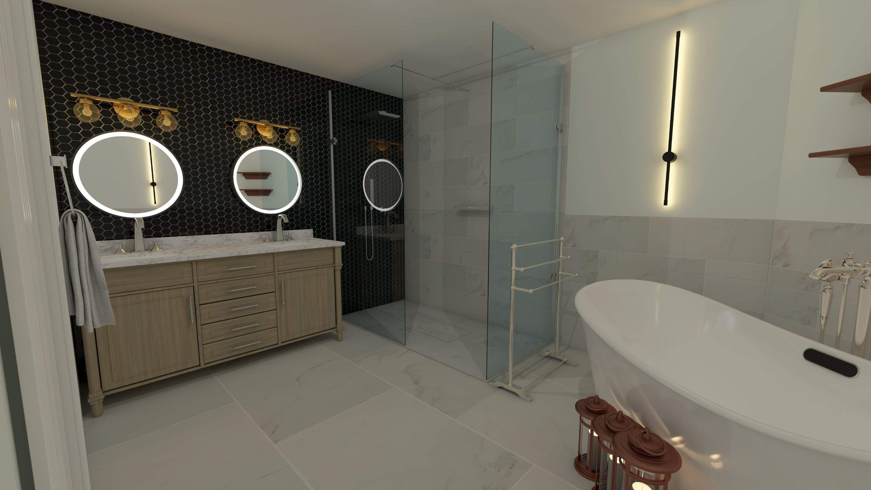 Bathroom Remodel using Tile by Home Concepts Construction