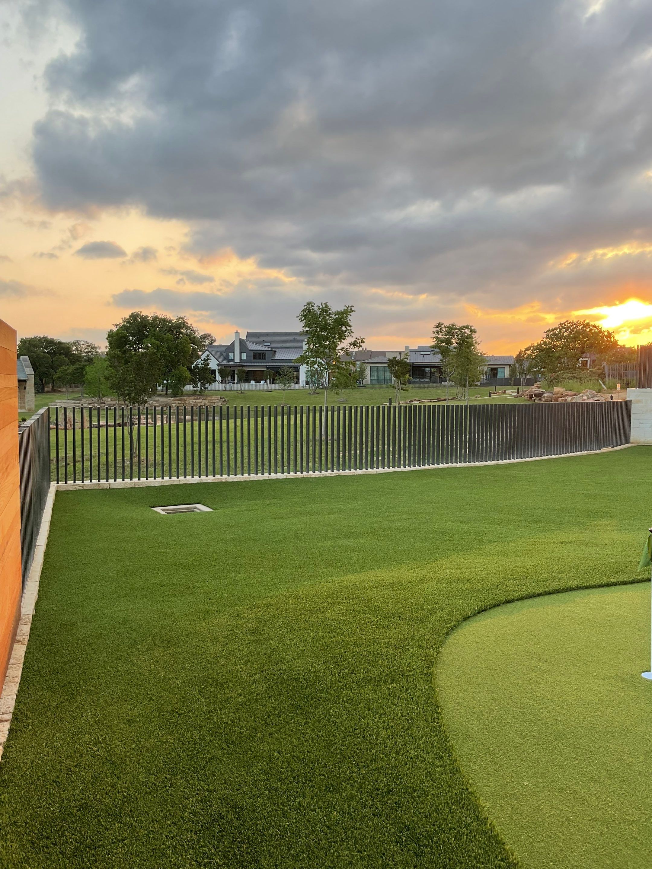 Synthetic Turf Installation using Texas Rye by Turf Concepts