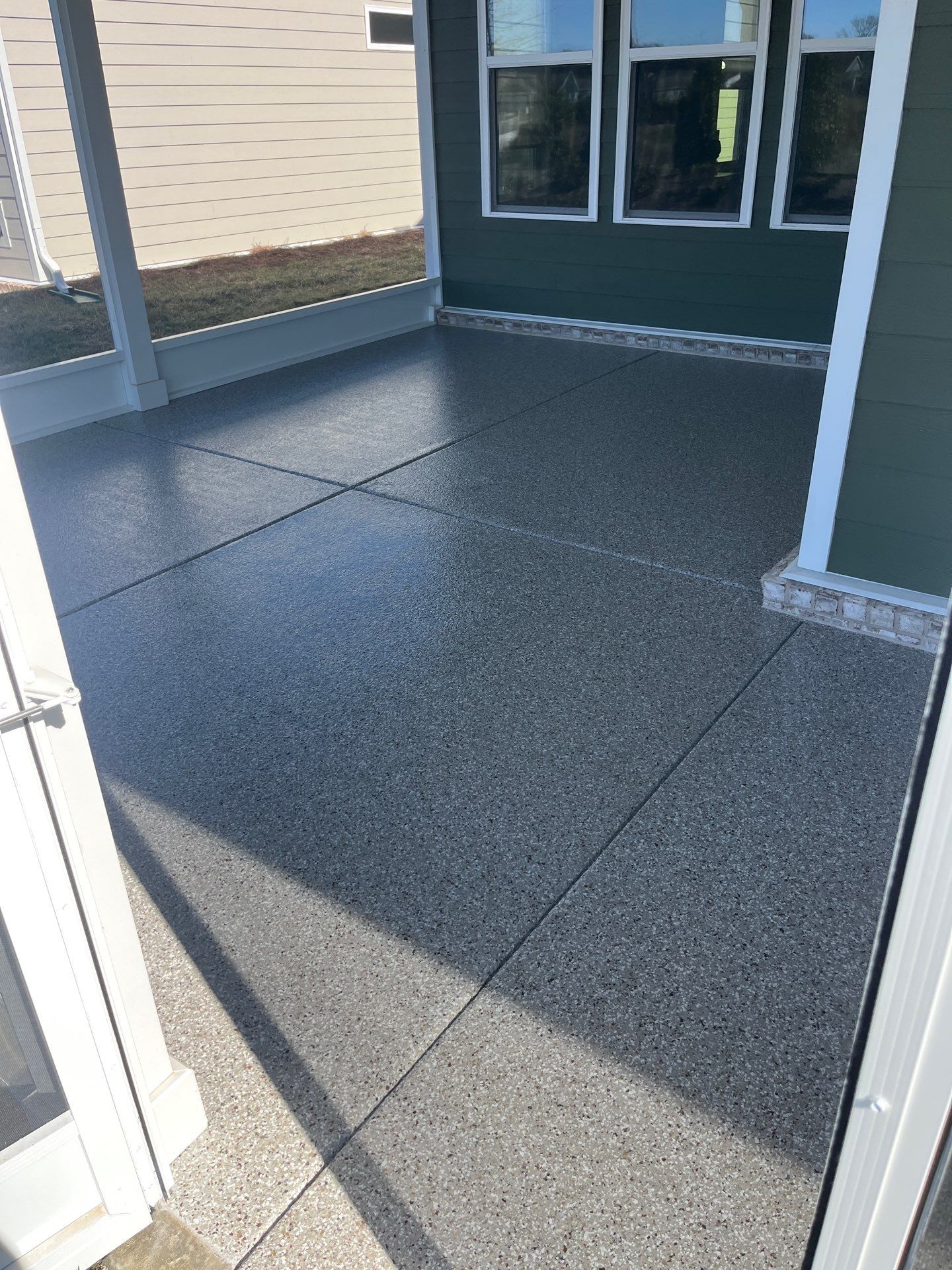Patio Floor Coating using Creekbed by My Garage Floor Guys