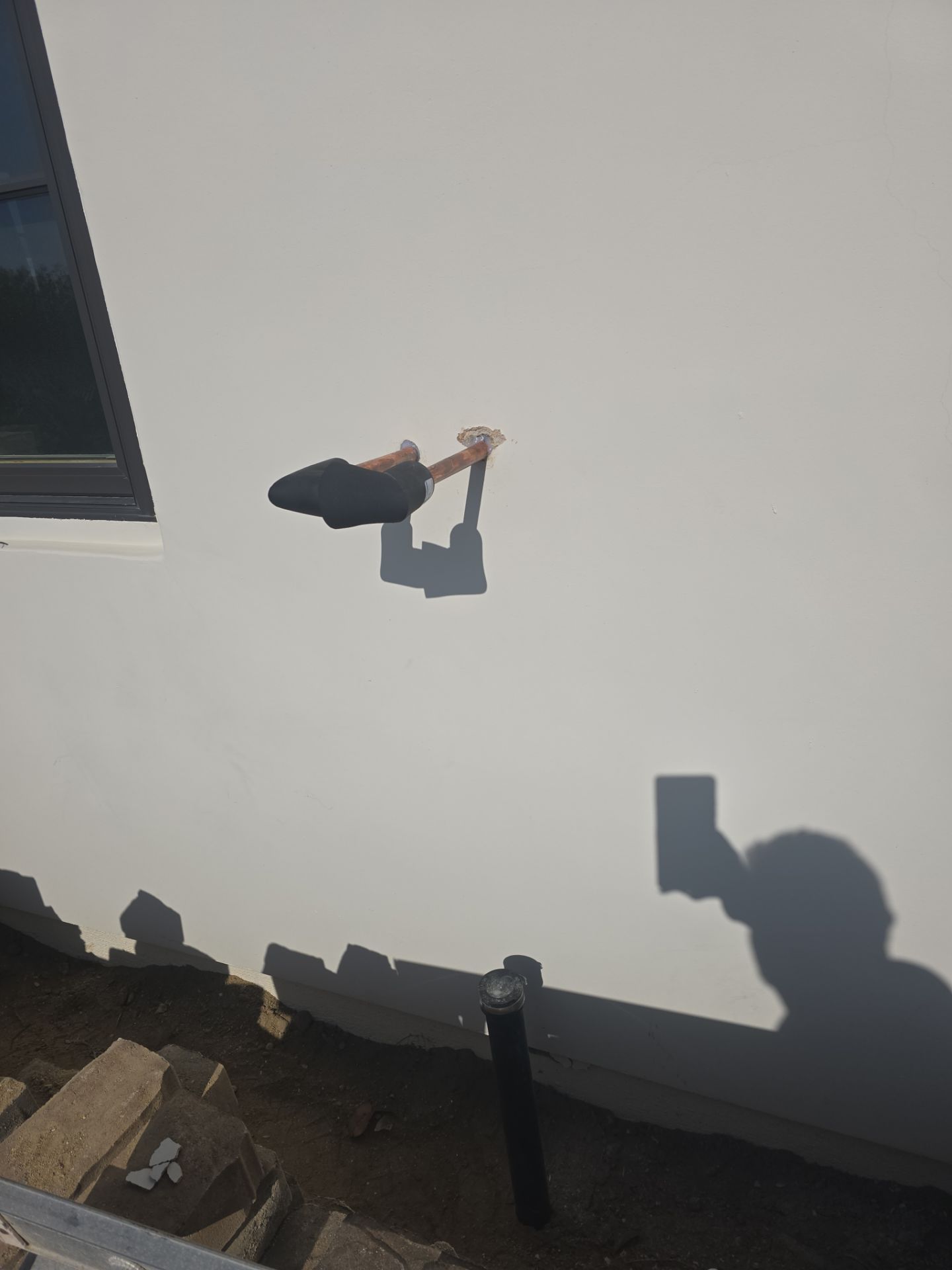 Installing Exterior Water House Line Piping by Us Plumbing