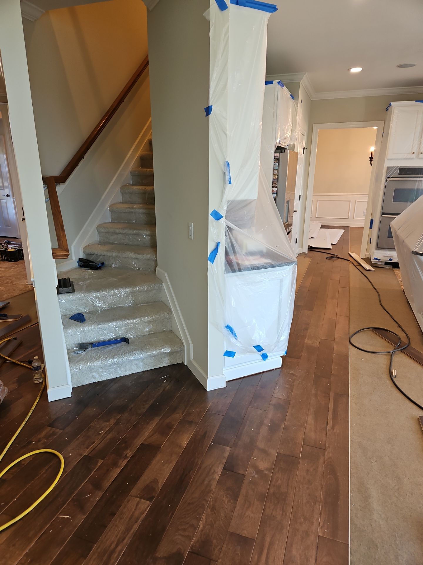 New Hardwood and Refinished Stairs  by Footprints Floors of Nashville