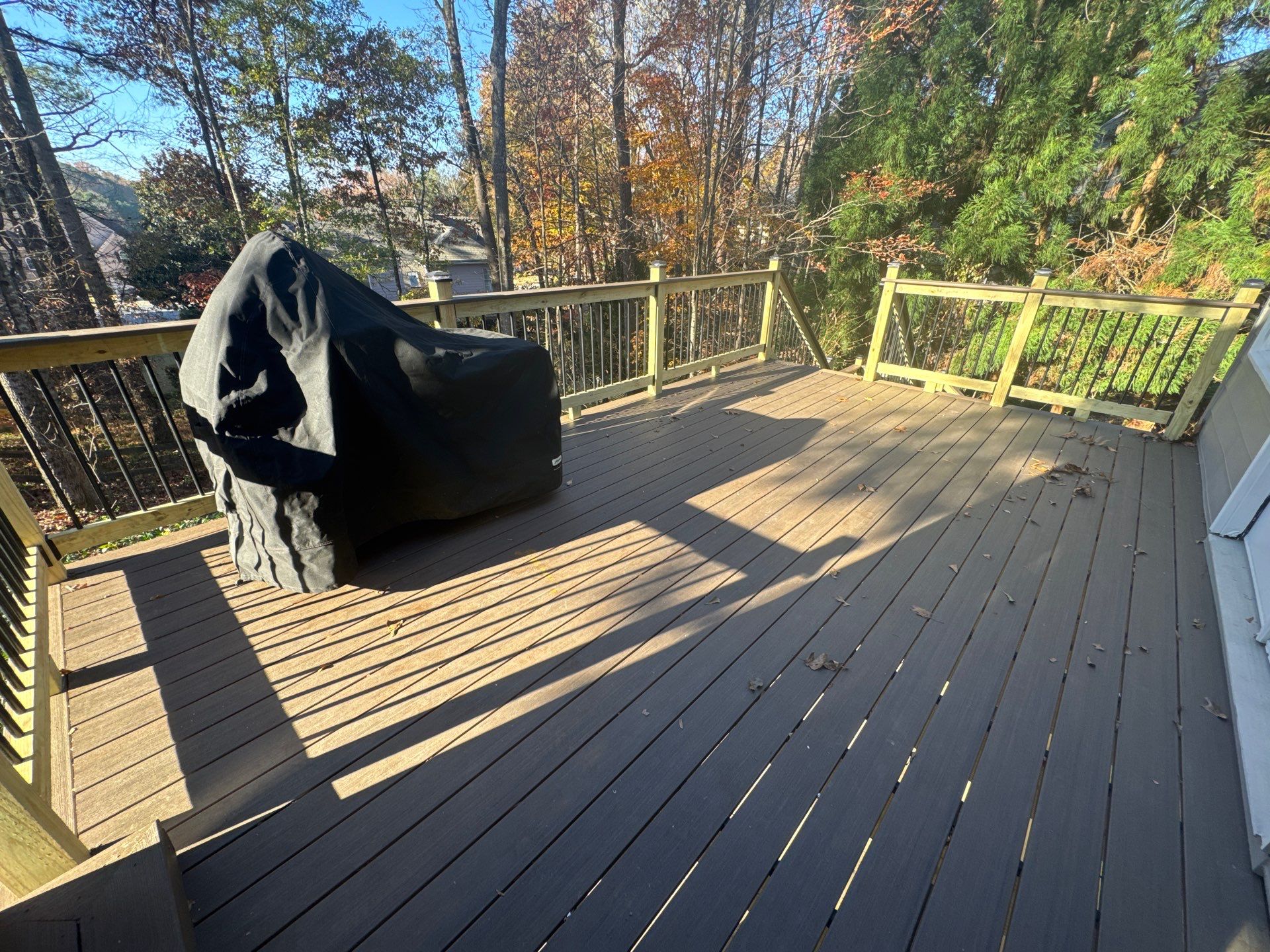 Custom Multi-Level Composite Deck and Sunroom Addition in Suwanee by Swift Home Renovations 