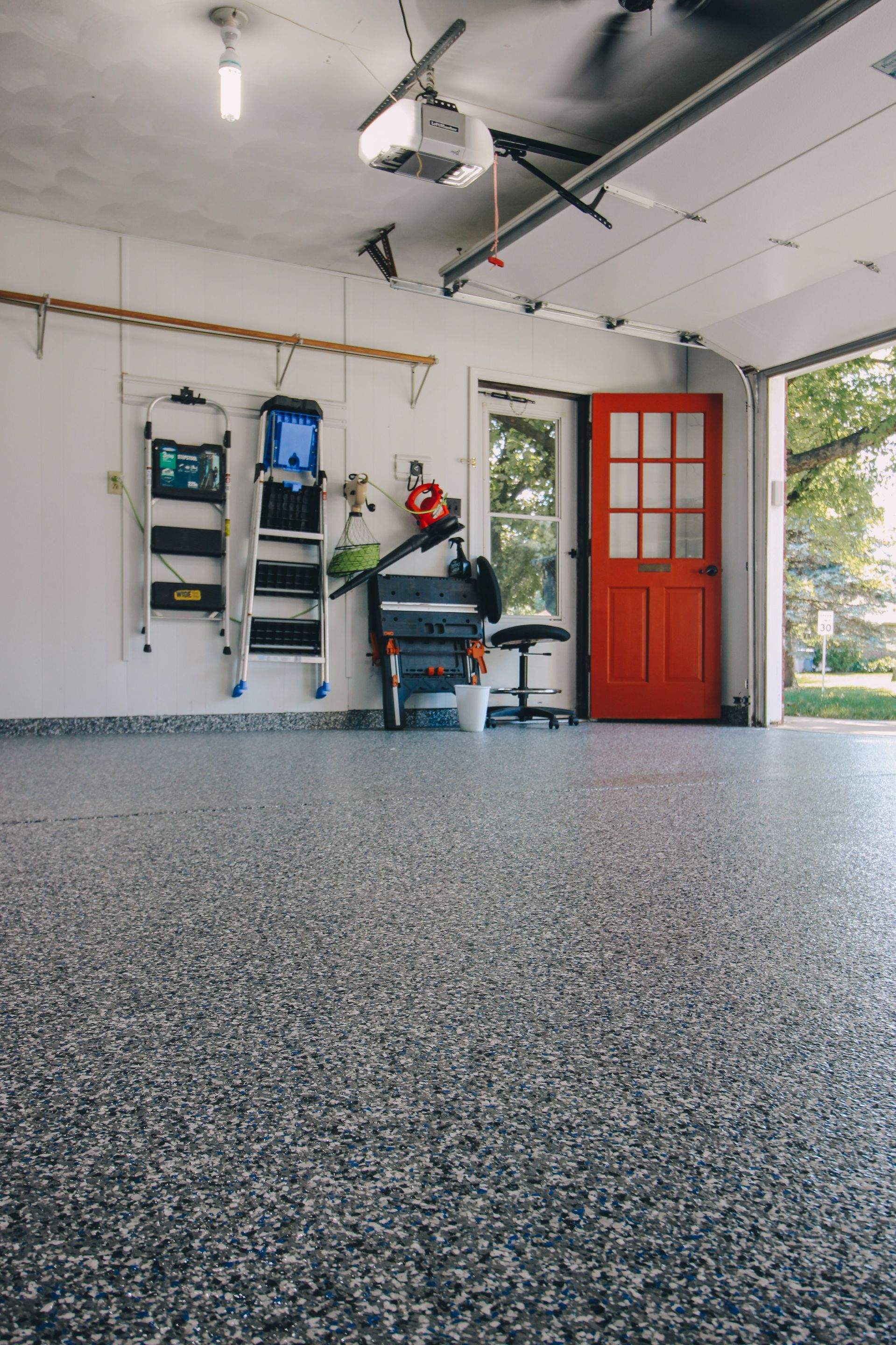 Garage Floor using Galaxy Blue by Your1DayFloor.com