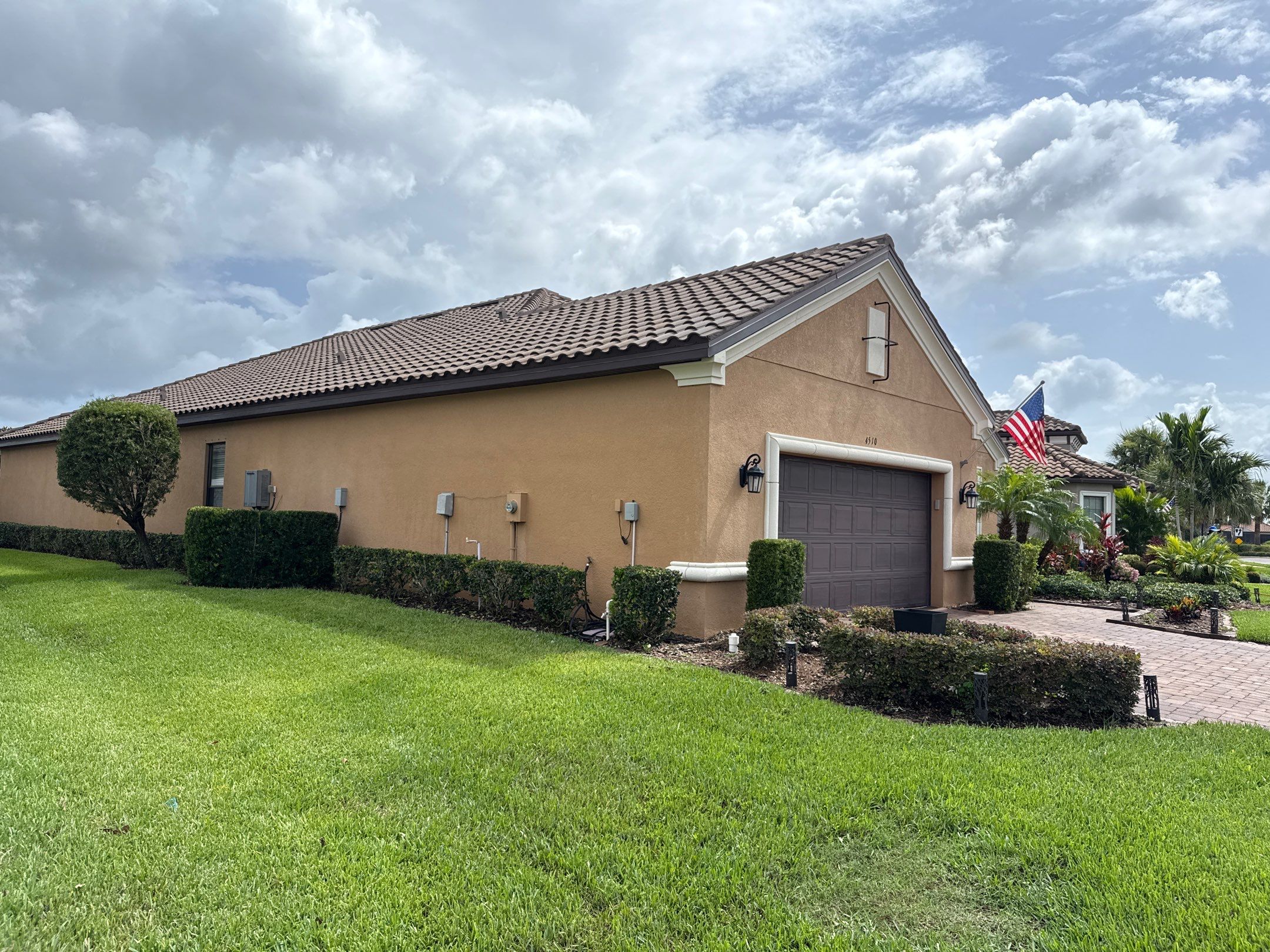 Tile Roof Cleaning & Paver Driveway Restoration – Artisan Lakes Esplanade, Palmetto, FL by Sunshine AquaWash