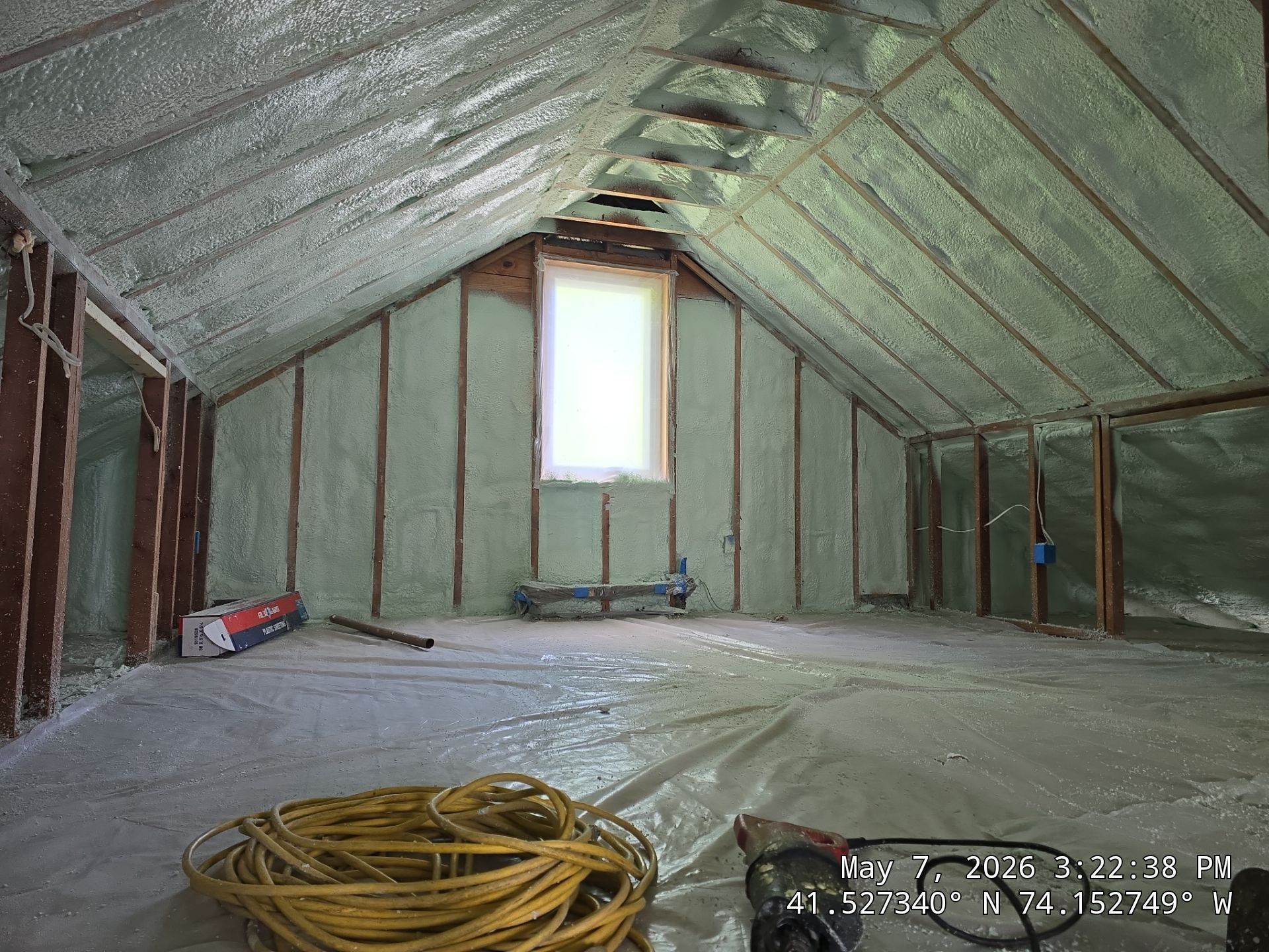 Attic Insulation using Closed Cell Spray Foam by NYS Foam & Energy