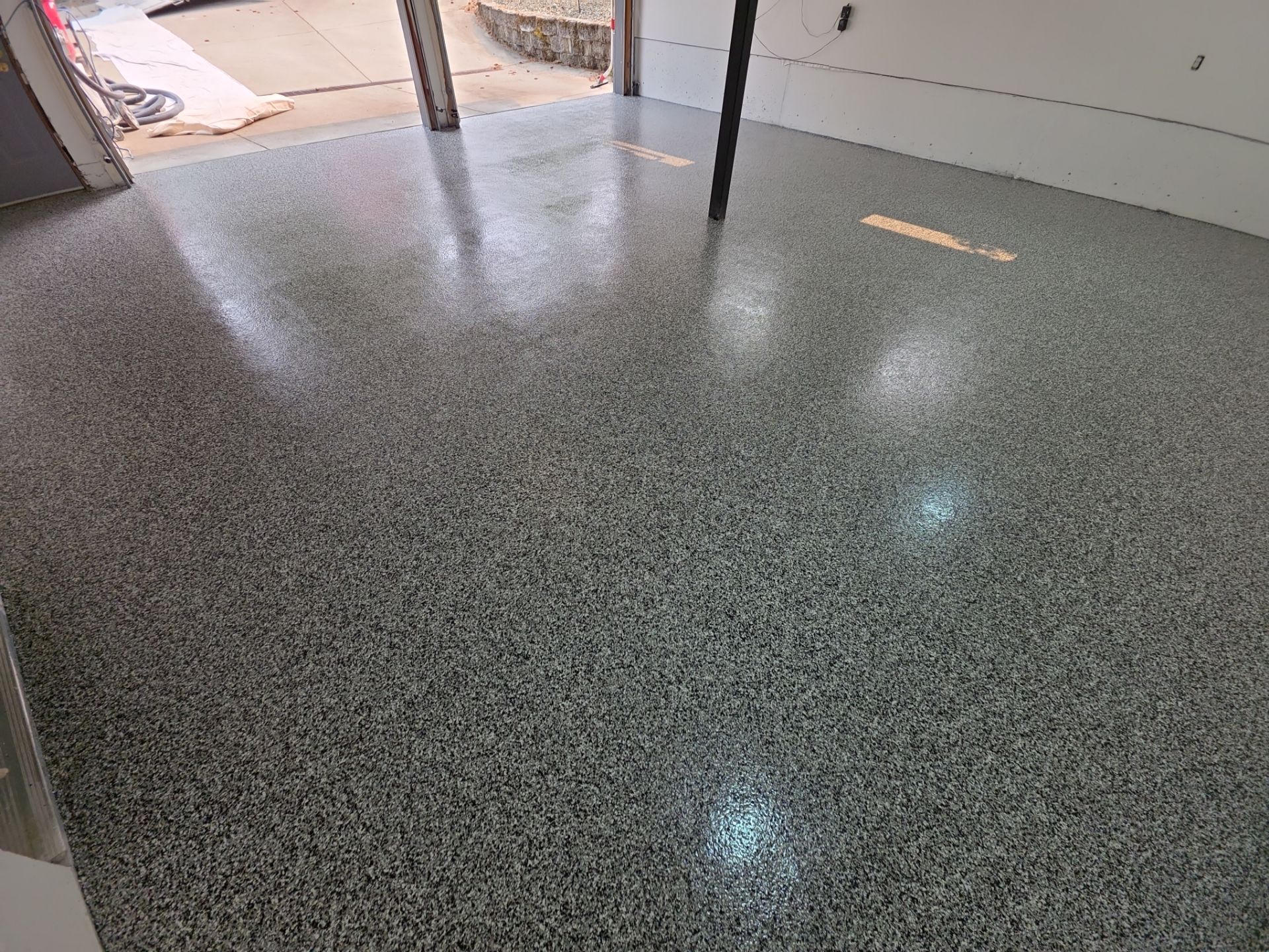 Garage Transformation using Domino by Croc Coatings, LLC