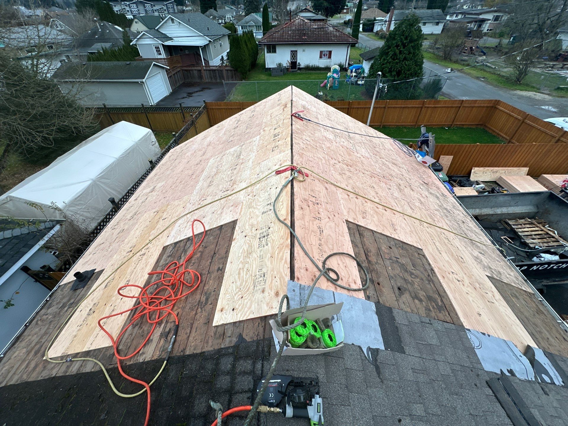 Residential Re-Roof using GAF Timberline HDZ by Top Notch Roofing Inc