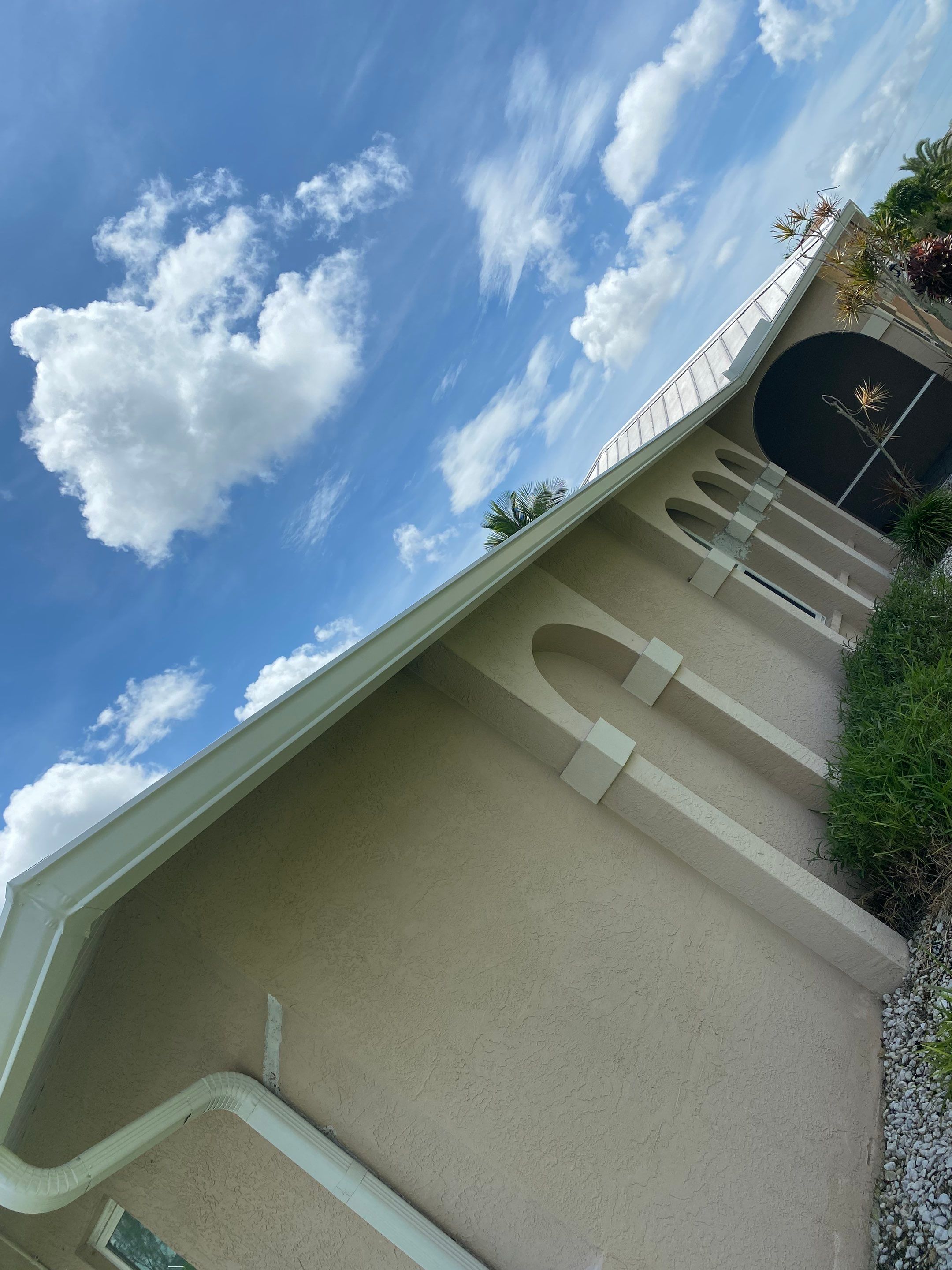 Seamless Gutters for Buildings in Cape Coral FL by Gutter Professors