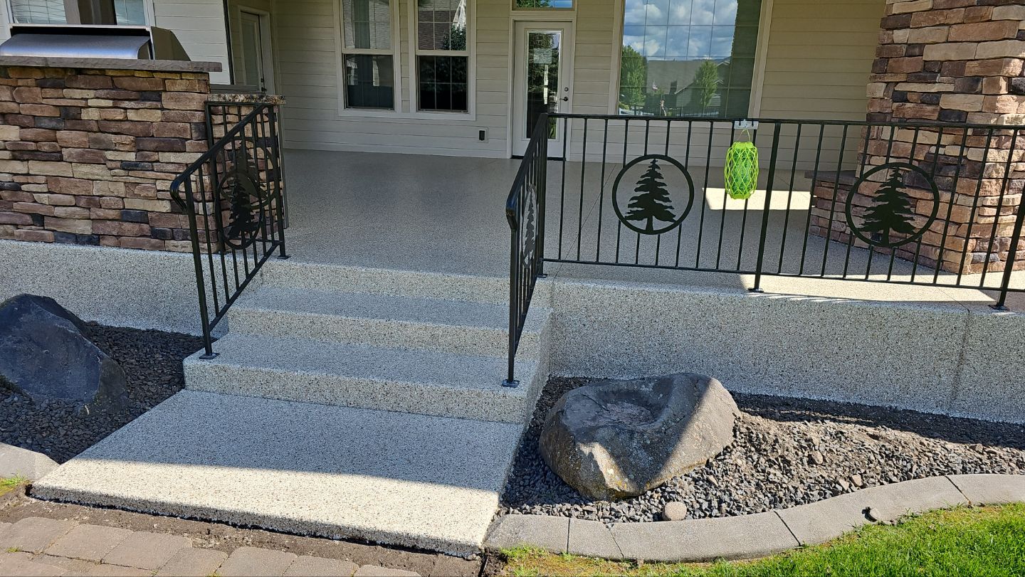 Patio Transformation using Driftwood by Croc Coatings, LLC
