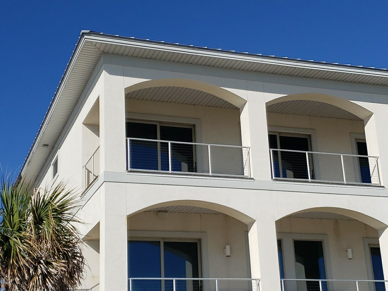 Soffit and Fascia Roof Replacement using 60' Ladders in Navarre by Gutter Professors
