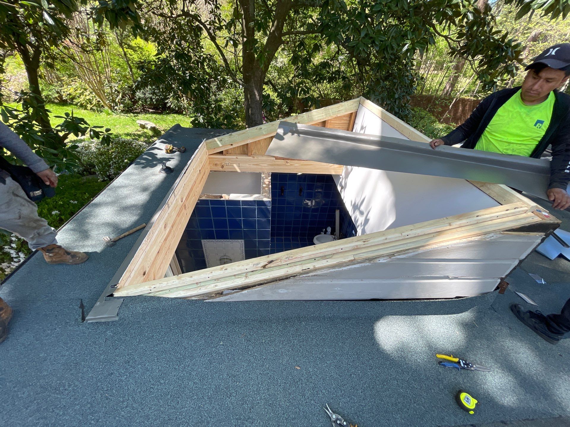 Structural Wood Rot Repair and Custom Skylight Installation in Memphis by Revival Roofing Services