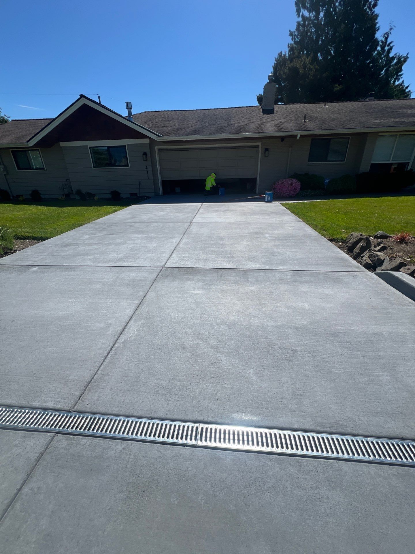 Colored Concrete Driveway Repair with Sealer| Everett    by Jireh Asphalt & Concrete Inc 