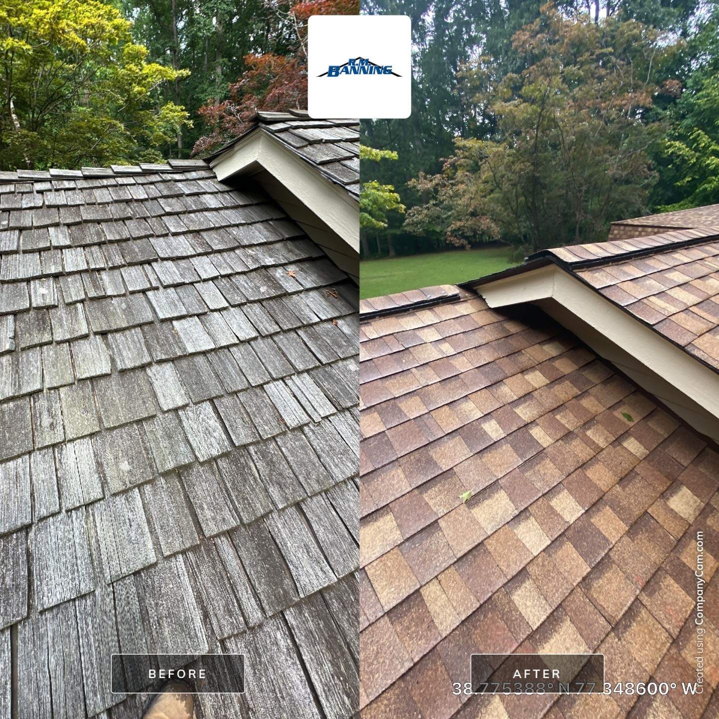 Fairfax Station: CertainTeed Landmark Pro Designer Shingles in Max Def Resawn Shake by RM Banning, Inc.