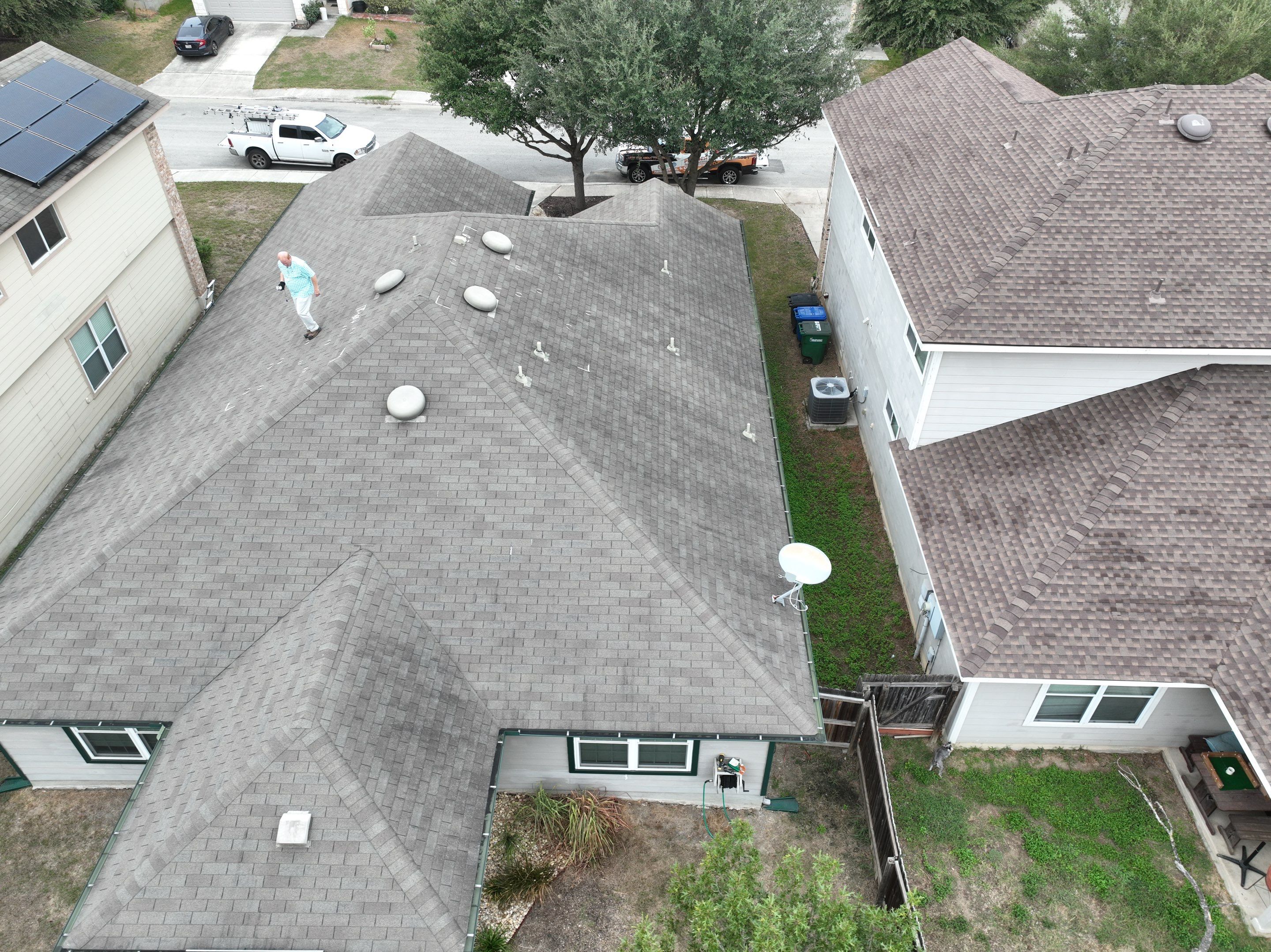 Hail Damage Roof Inspection using Roof and Drone Inspection by Premier Roofing and Contracting