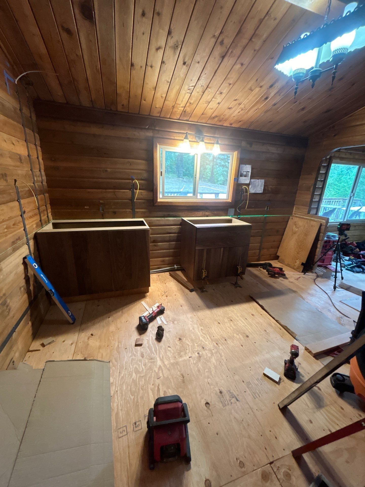 Kitchen Transformation in Newberg Log Cabin by Pinnacle Contractors