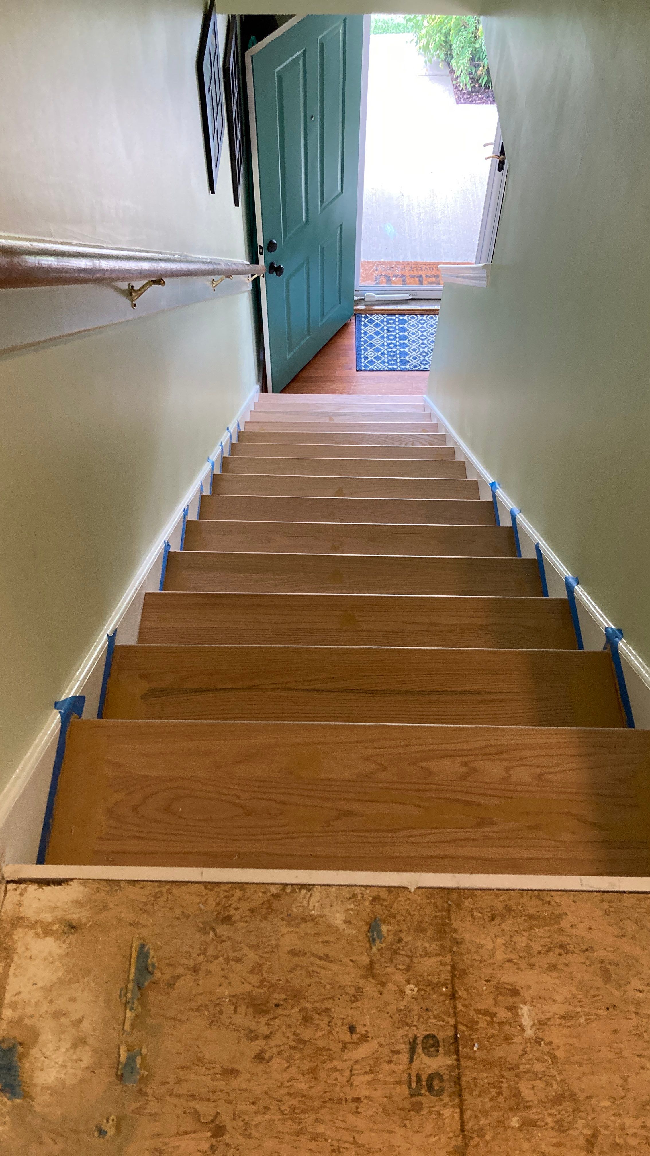 Stair Tread Install and Refinish  by Footprints Floors of Nashville