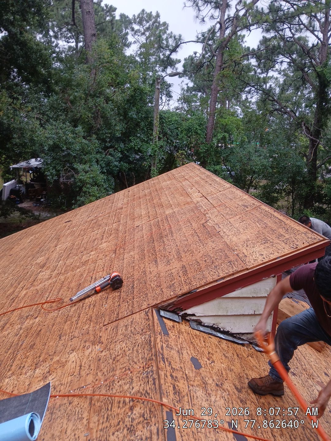 Hand-Nailed FORTIFIED Roof Replacement in Wilmington, NC with CertainTeed Landmark PRO Burnt Sienna by RGR Construction and Roofing, LLC