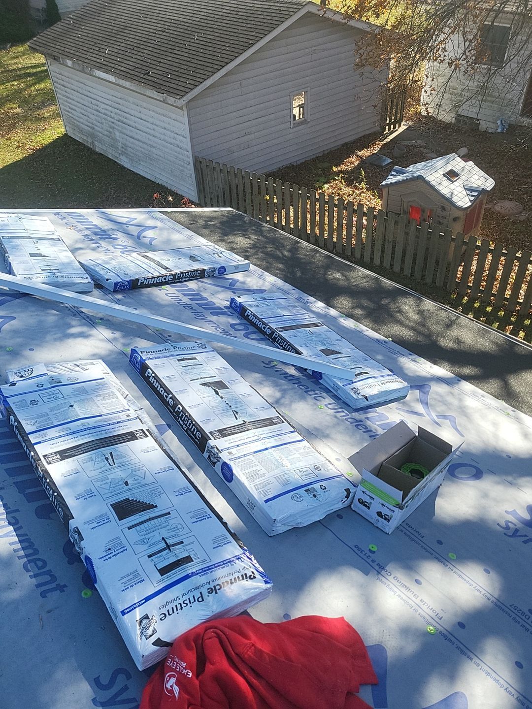 ATLAS PINNACLE COLOR: BLACK SHADOW DRIP EDGE: WHITE by Eagle Eye Roofing