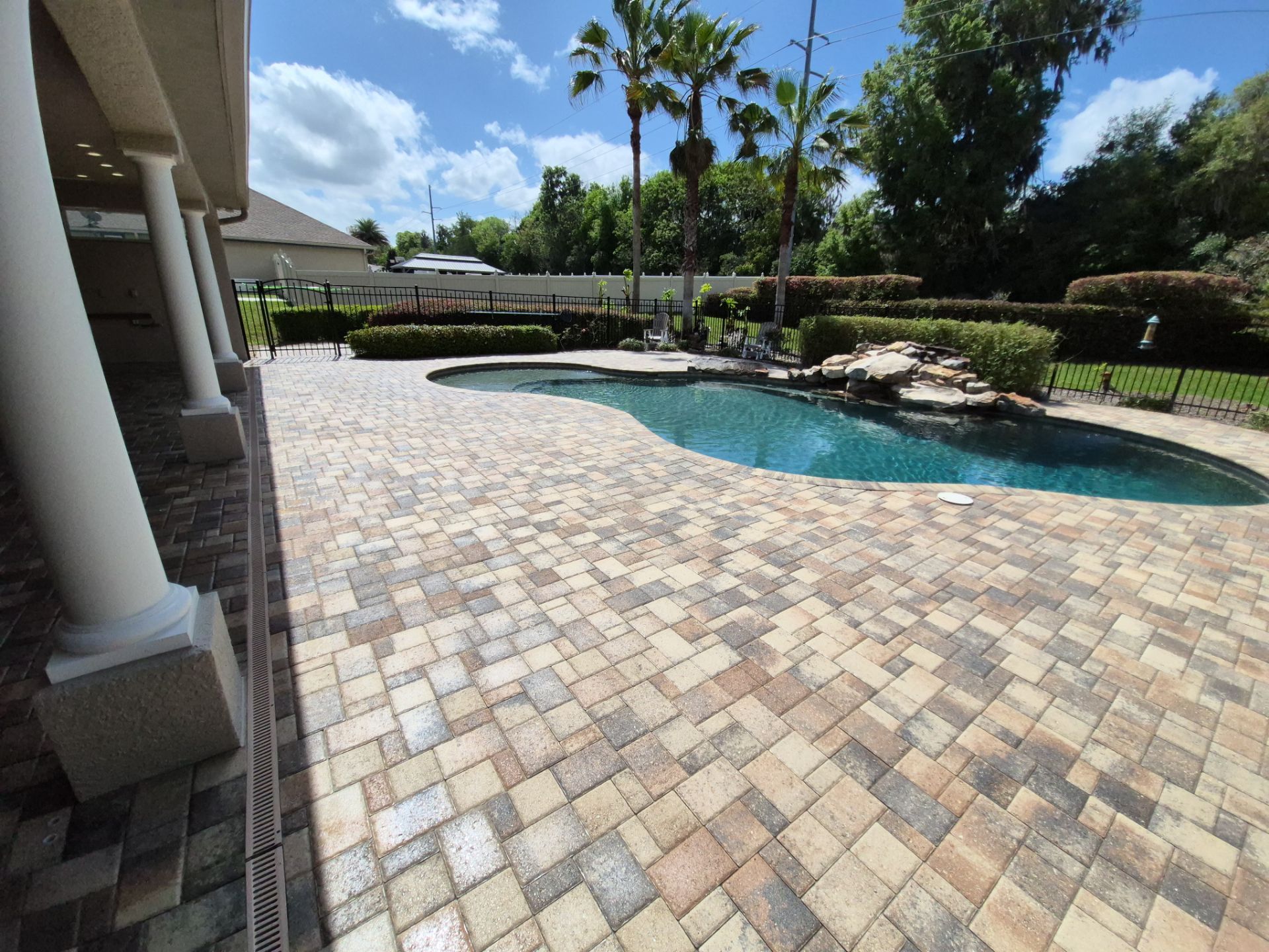Brick Paver Sealing and Cleaning for Ocala Home and Pool Deck by Infinite Exteriors LLC