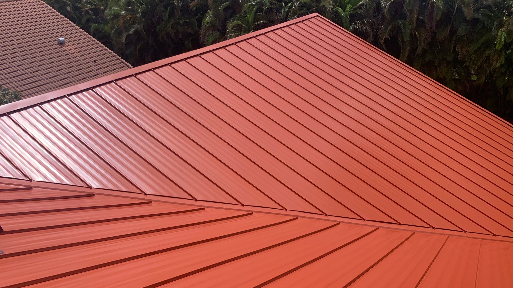 Residential Roofing Installation using 1" Nail strip metal roof by BLUES BROTHERS ROOFING