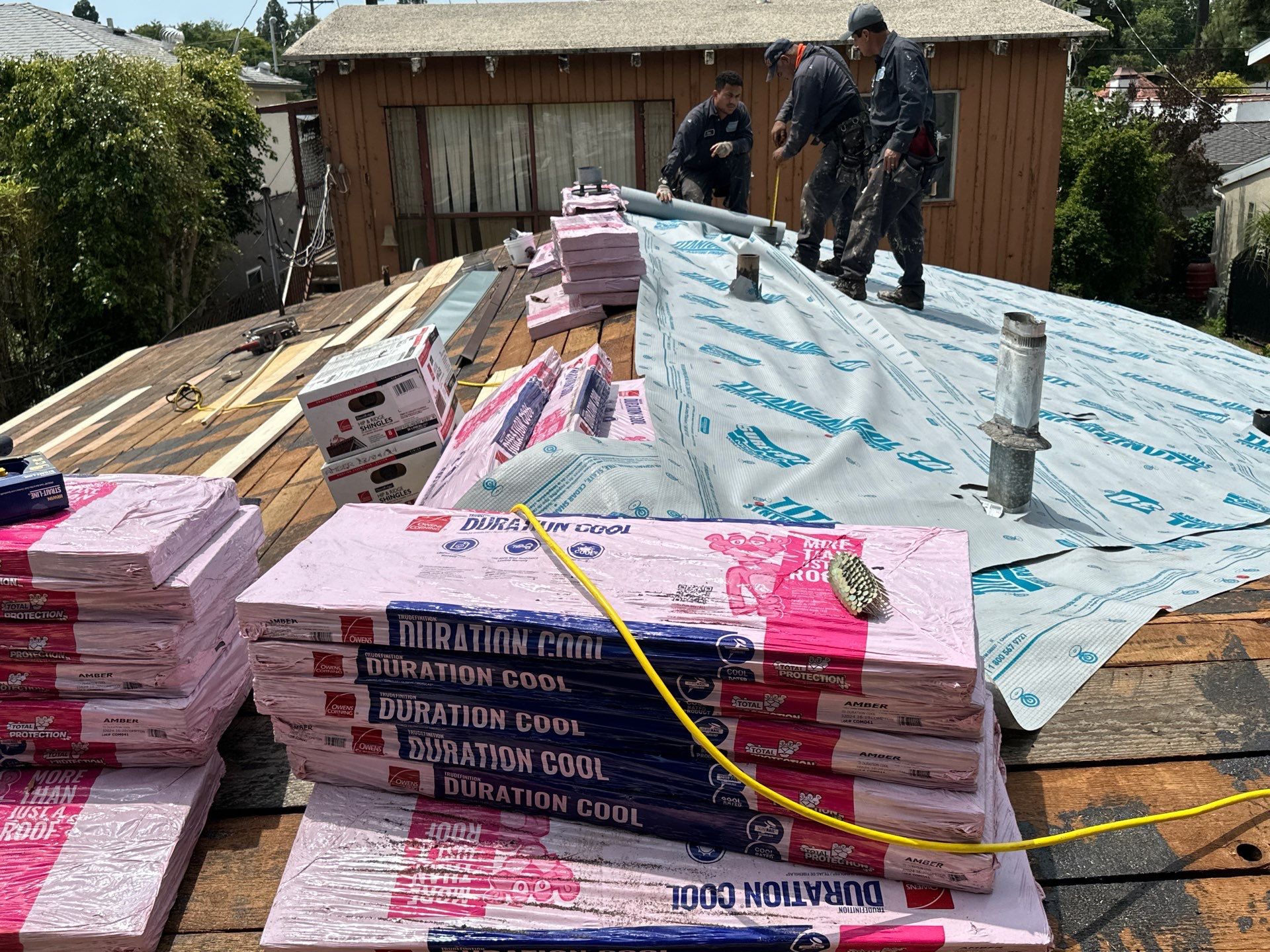 Residential Roofing Installation using Owens Corning Duration Cool Shingles by Hull Brothers Roofing