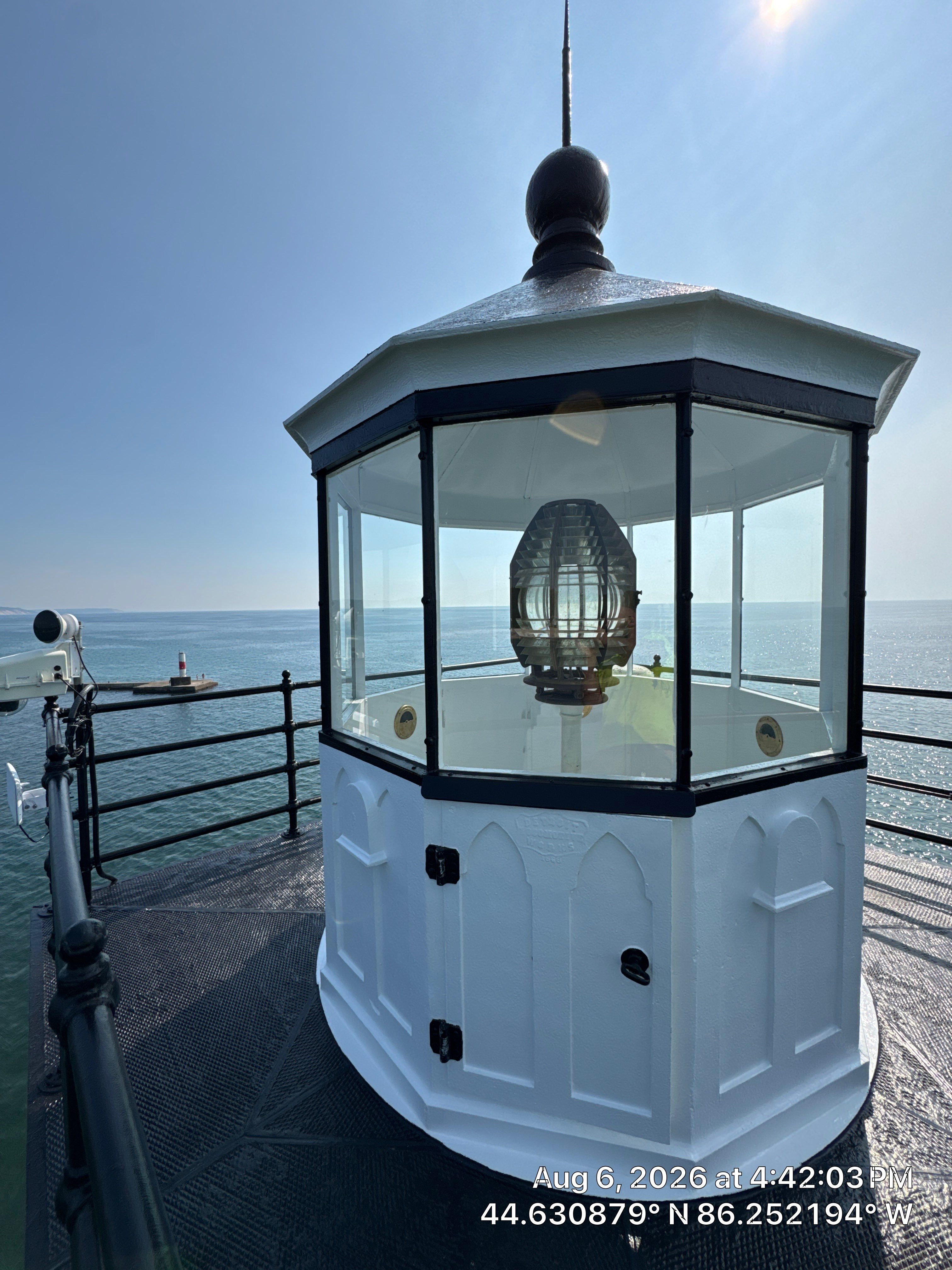 Historical Restoration and Coating of Frankfort North Breakwater Lighthouse by Finkle Preservation & Construction 