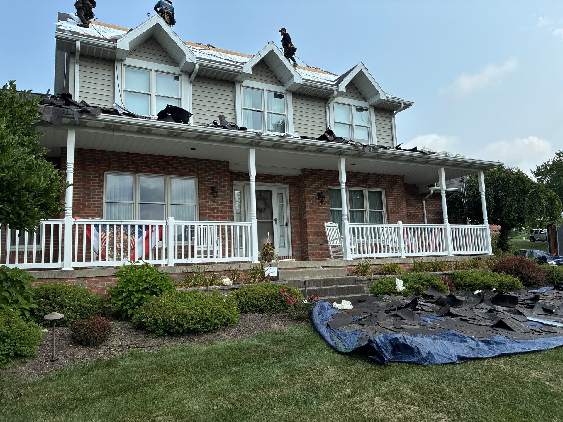 Full Roofing Replacement and Gray Shake Hardie Siding Installation in Butler by Cousins Roofing Siding & Decks