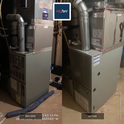 Trane 2 stage variable speed furnace & Humidifier &Air Scrubber