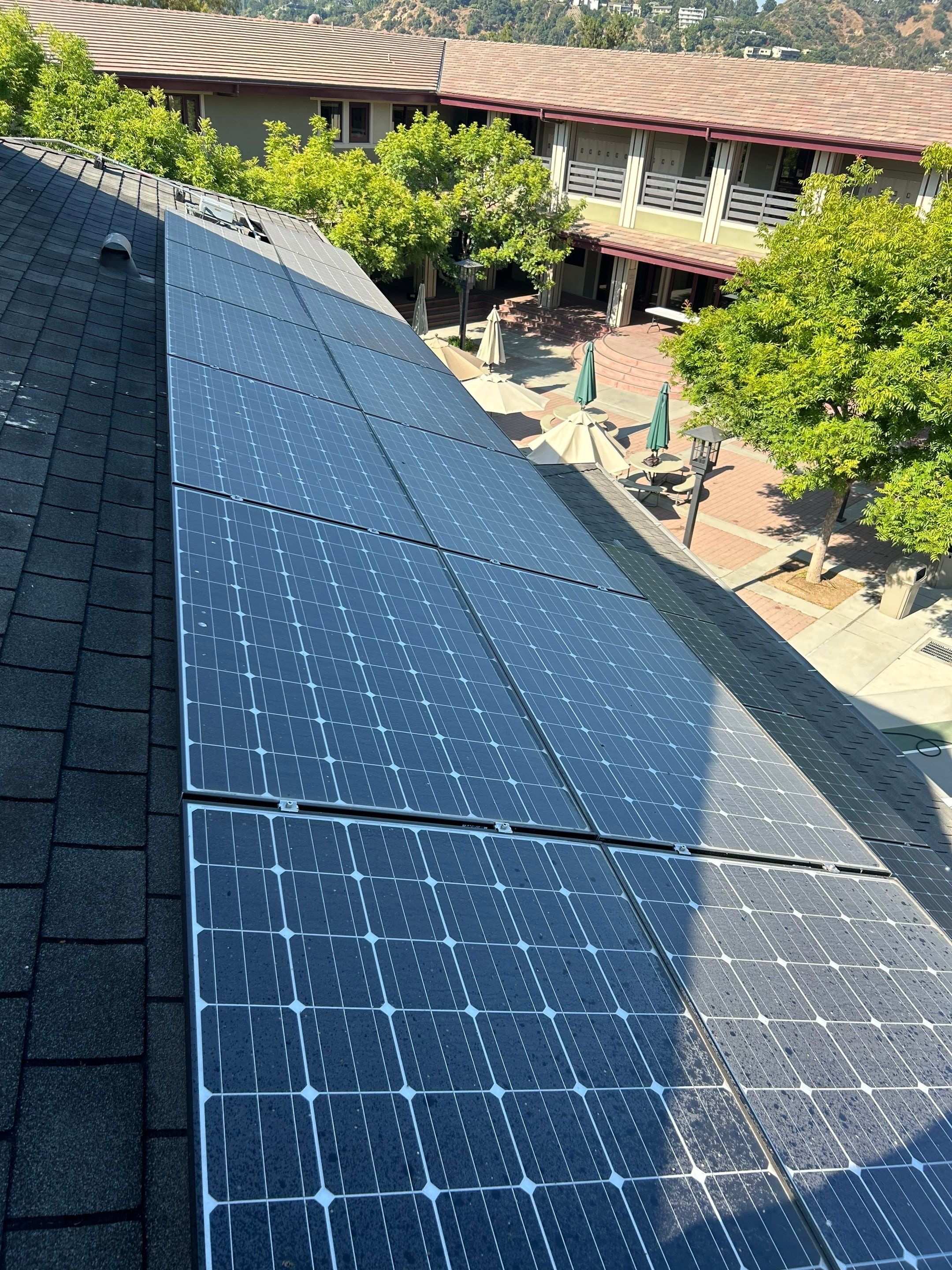 Commercial Solar Panel Cleaning for Chandler School in Pasadena Ca by Palm Coast Solar Cleaning