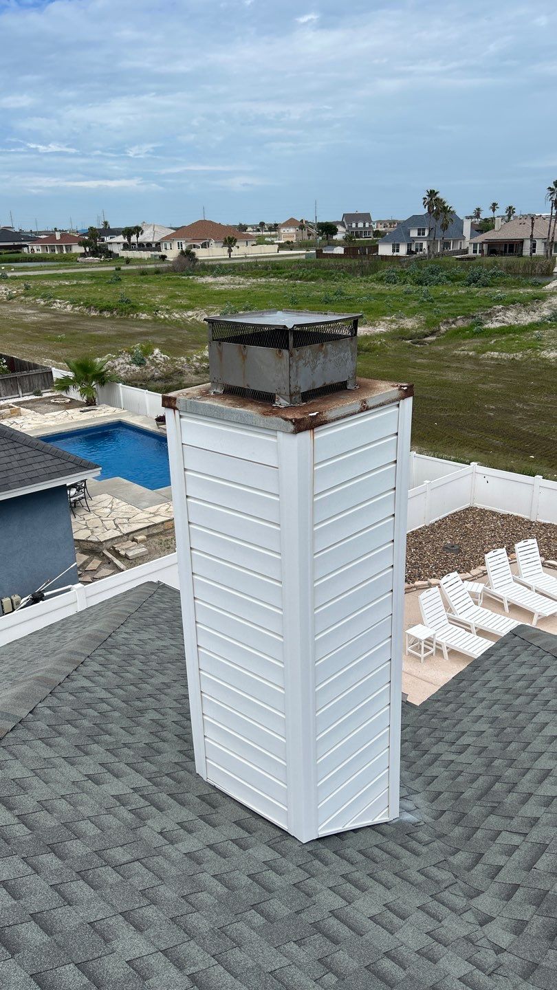Chimney Cap & Chase Replacement using Galvanized Chimney Cap & Chase by Lighthouse Roofing