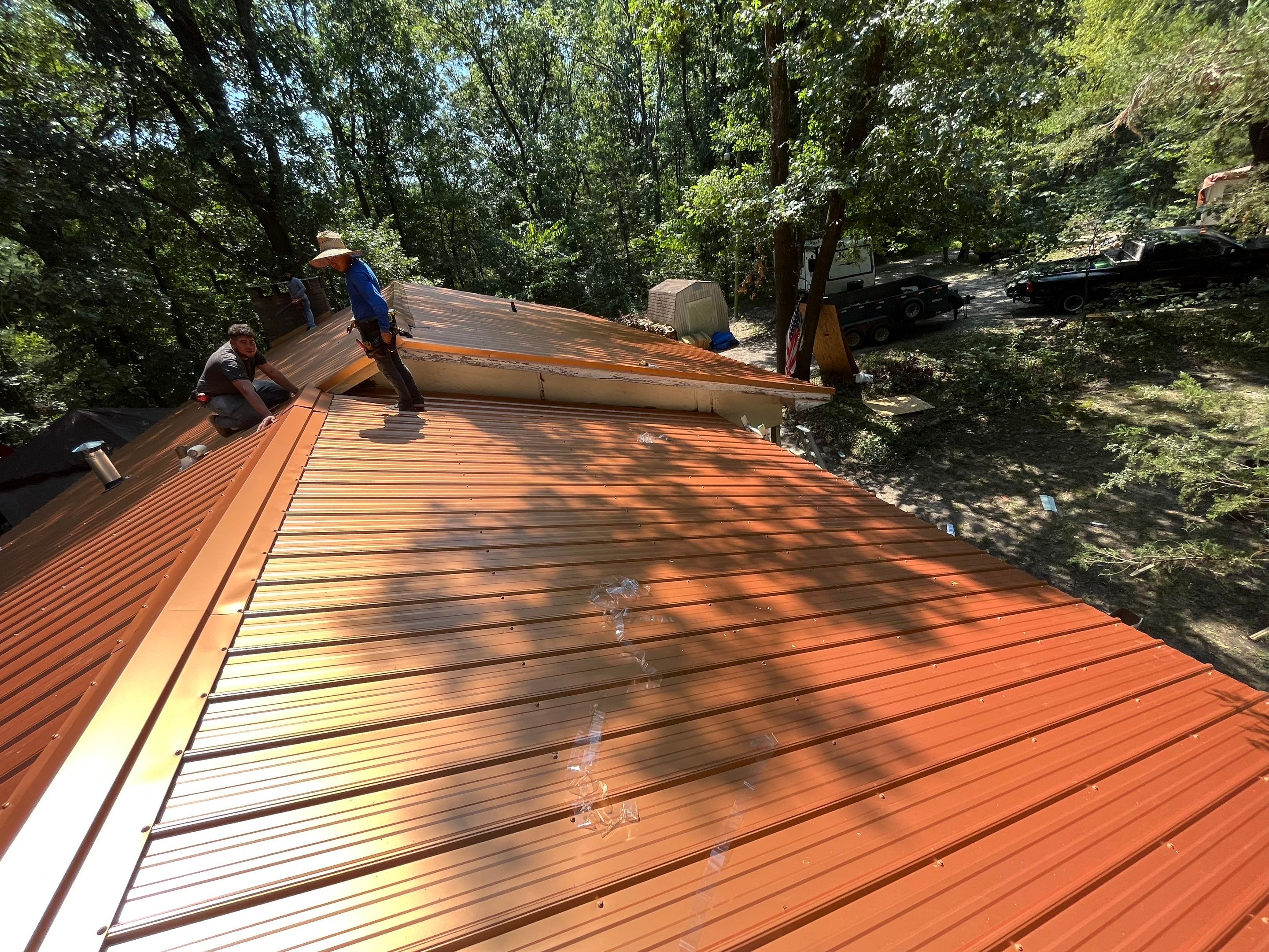 Residential Metal Roof Replacement using Reed's Metals: 29 GA. Colored Residential Panel by Hostetler Roofing