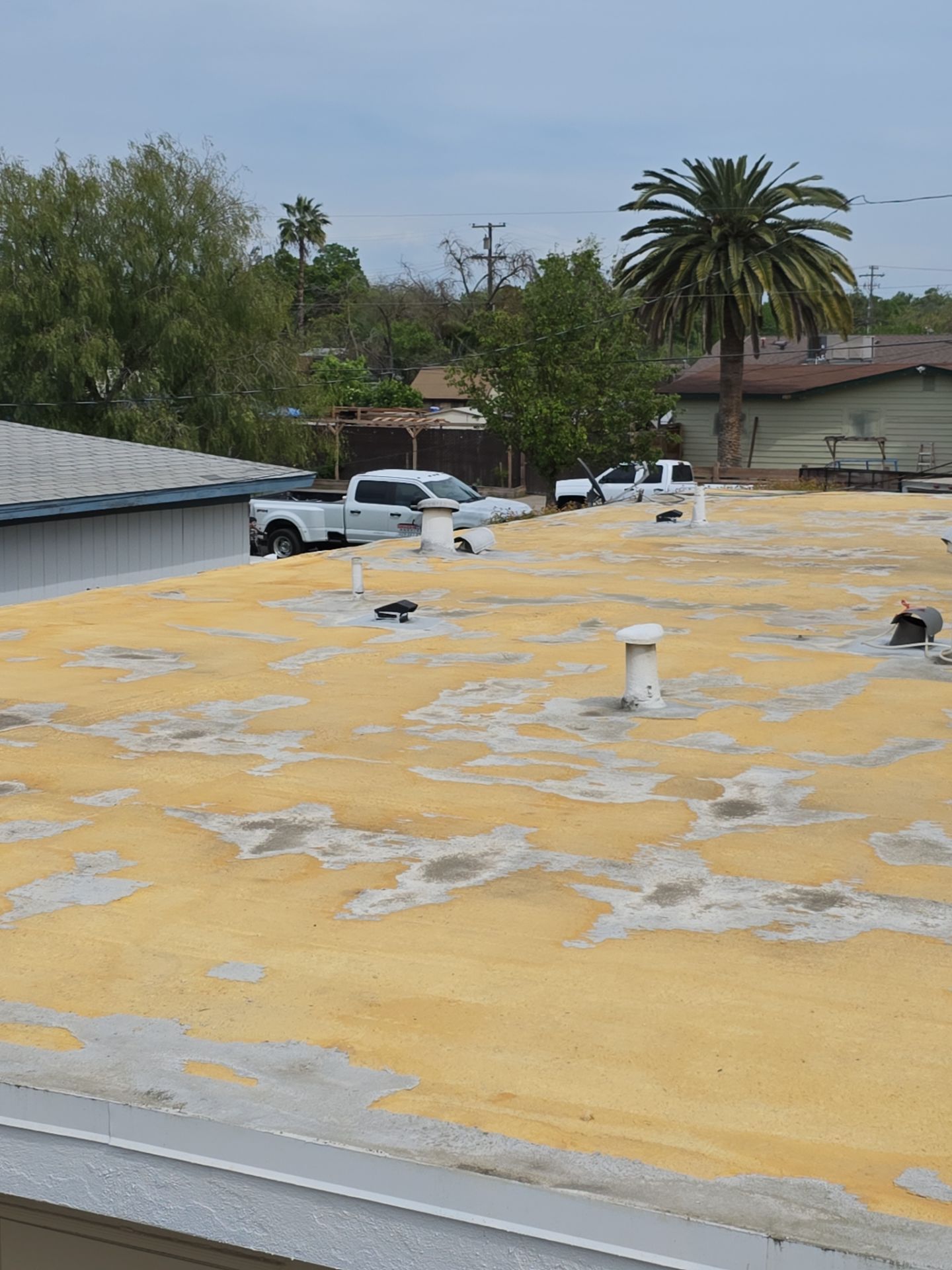 Foam Refurbish using Conklin Benchmark/PUMA XL coatings and spray foam by Straight Edge Roofing Inc