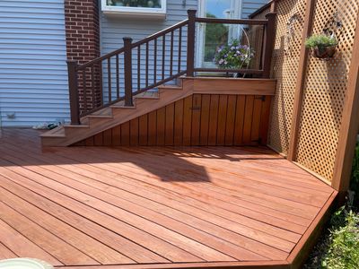 wood deck cleaning, and staining