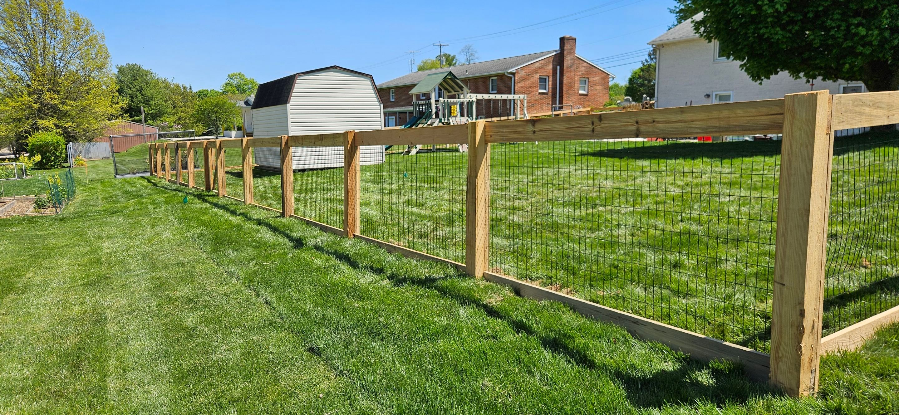 Picture Frame with Black Coated Wire by Kingdom Fence & Supply