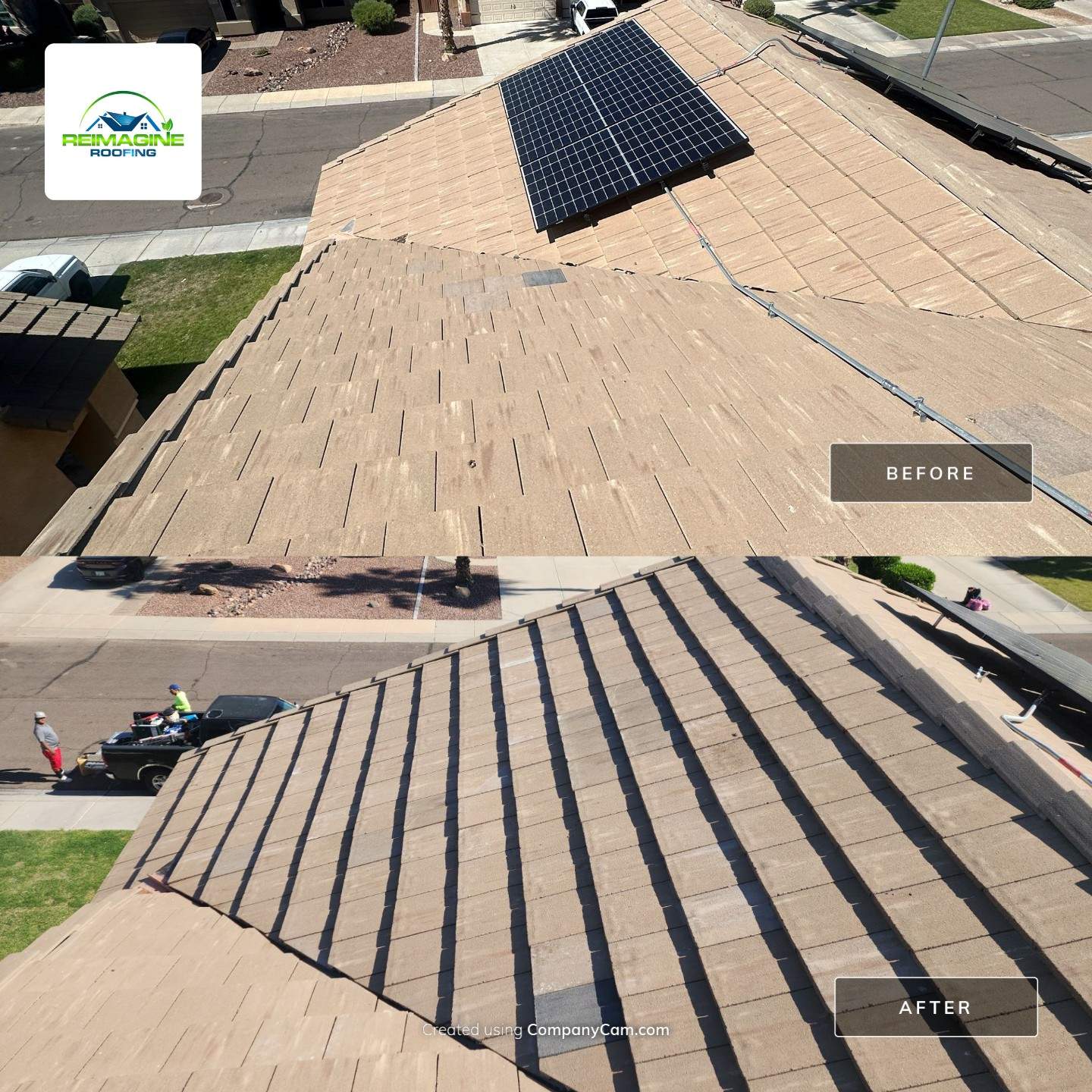 Sandstone Beige Concrete Tile by Reimagine Roofing