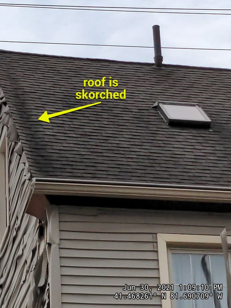 Fire damaged home in Tremont by Absolute Roofing and Construction