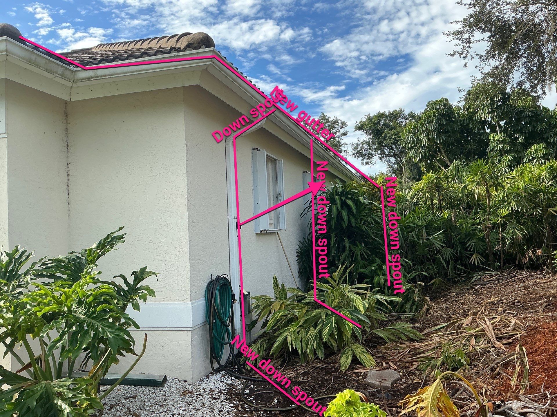 Downspout Installation in Sarasota FL by Gutter Professors