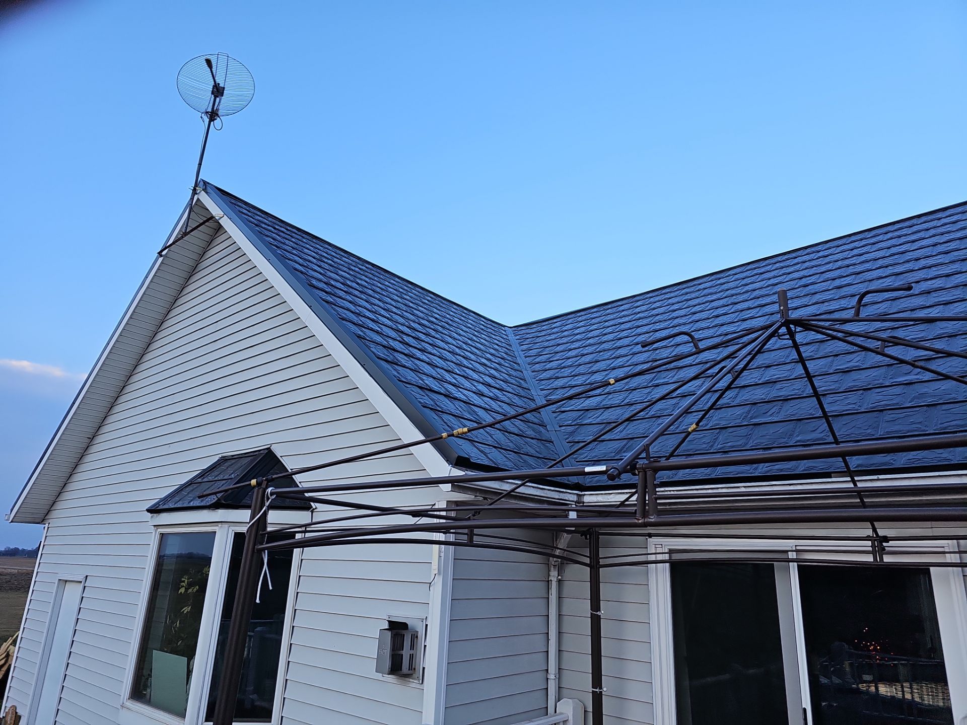 Residential Roofing Installation using Metstar Slate Plus Smooth Black by Nitro Roofing and Construction