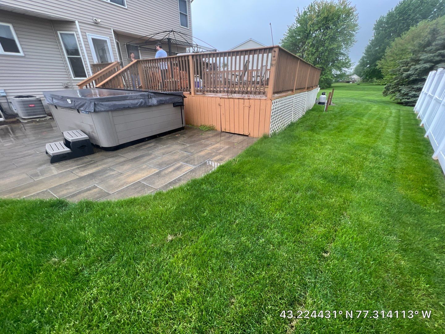 Oxford slate stamped concrete patio  by NG Masonry & Construction LLC