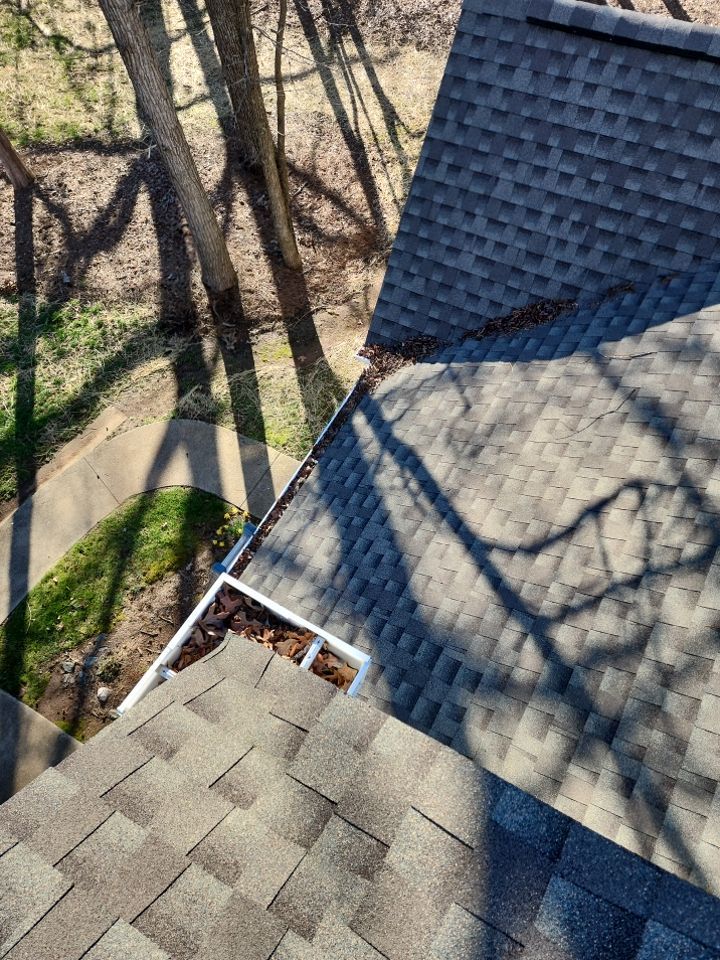 Gutter Cleaning using water by Power Wash Masters LLC