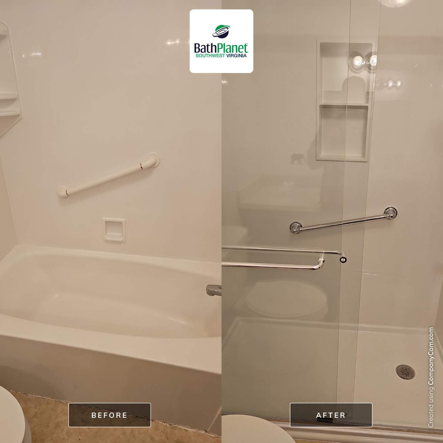Tub to Shower by BathPlanet SW Virginia