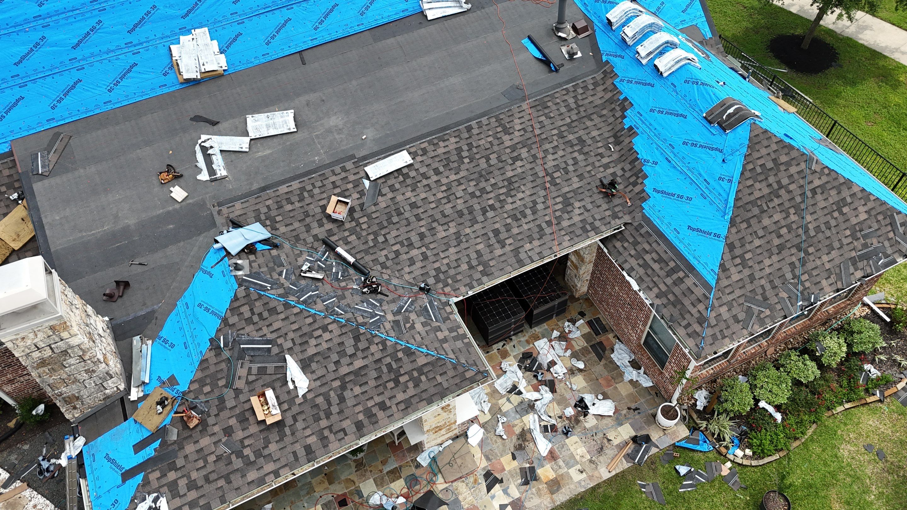 Residential Roofing Installation using IKO Dynasty by Core Four Roofing
