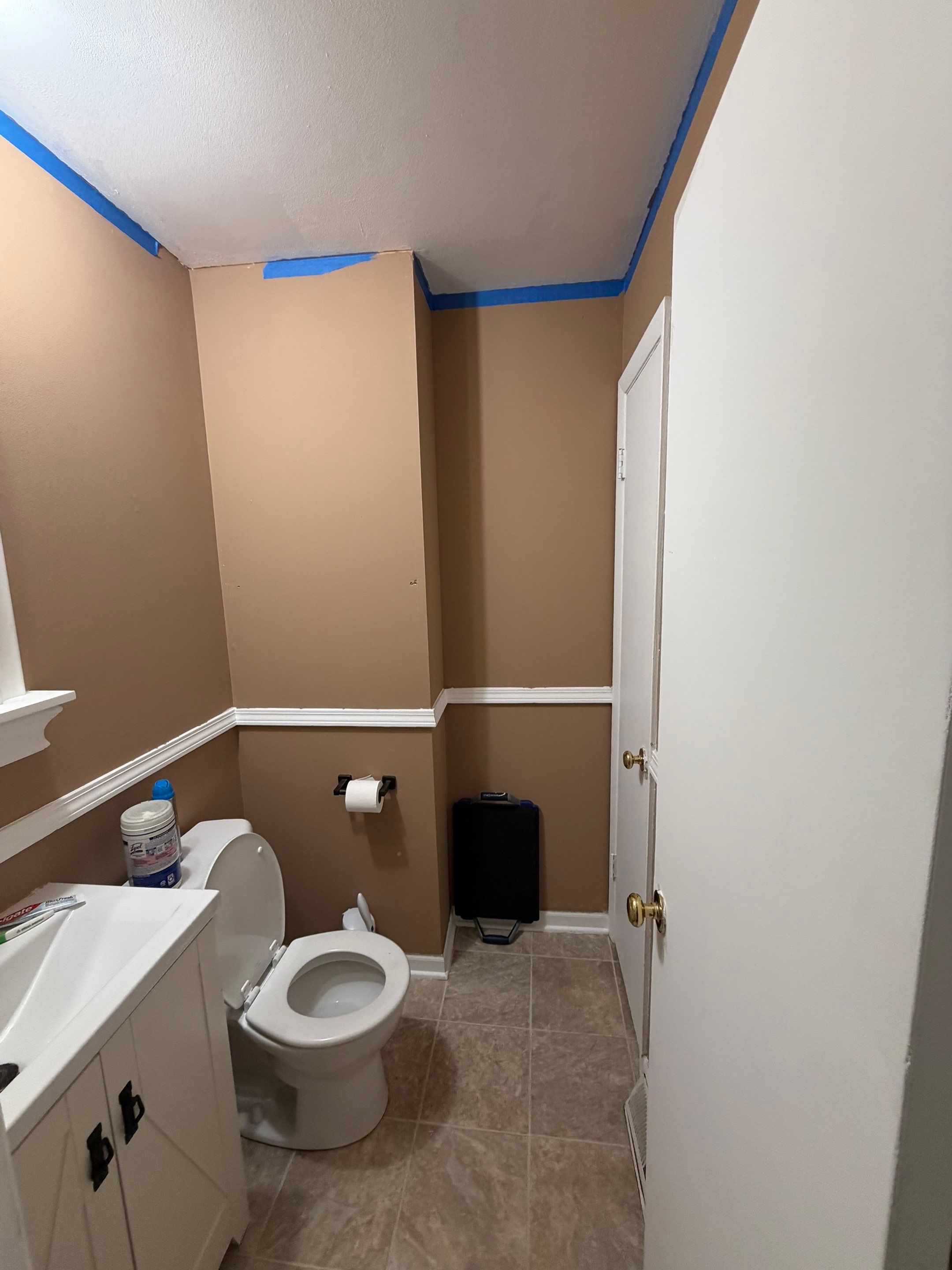 Modern Bathroom Interior Update Featuring White Wainscoting in Brown Deer by OCS Contracting Services