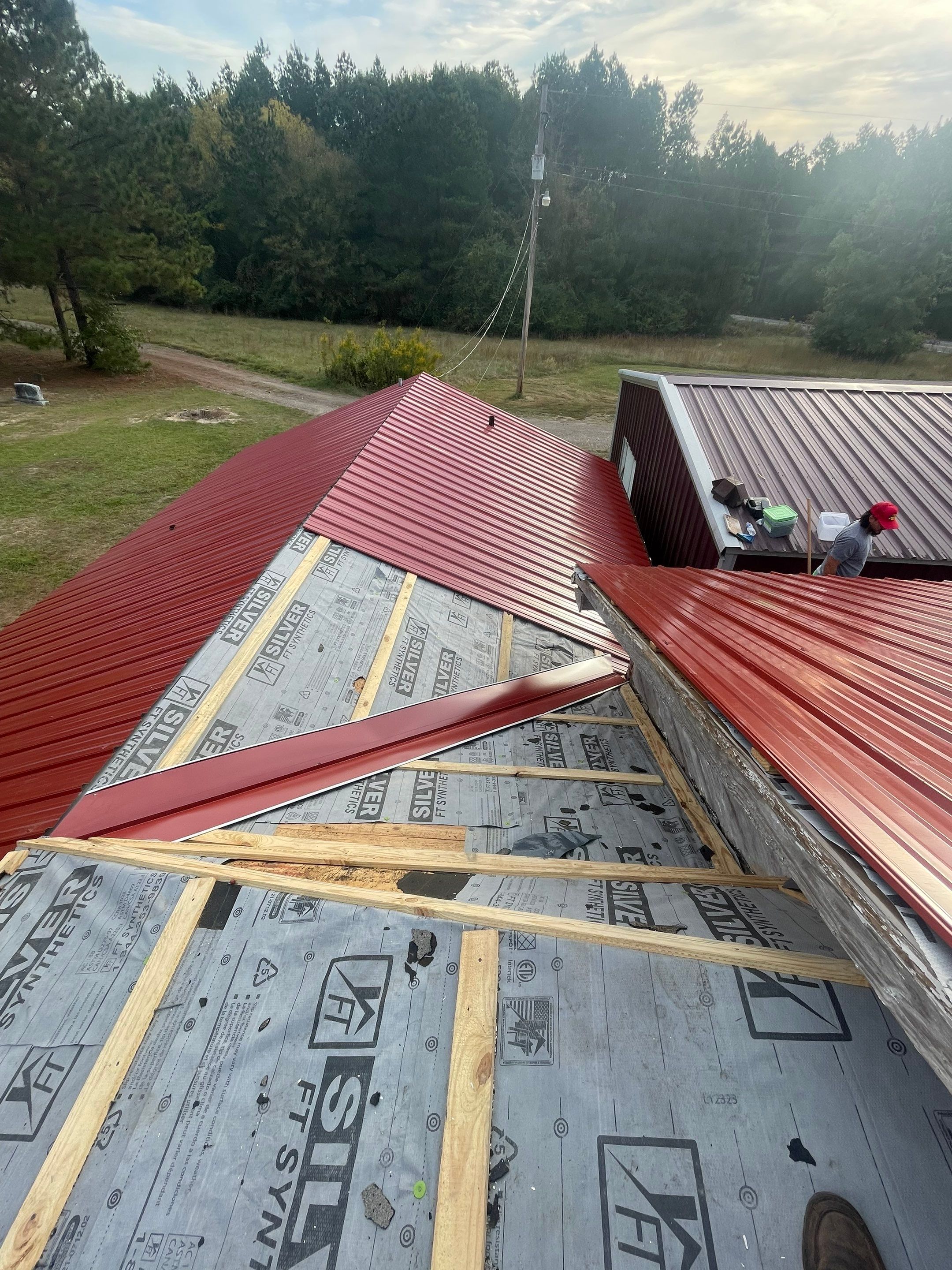 Residential Metal Roof Replacement using Reed's Metals: 26 GA. Colored Residential Metal Panels (Barn Red) by Hostetler Roofing