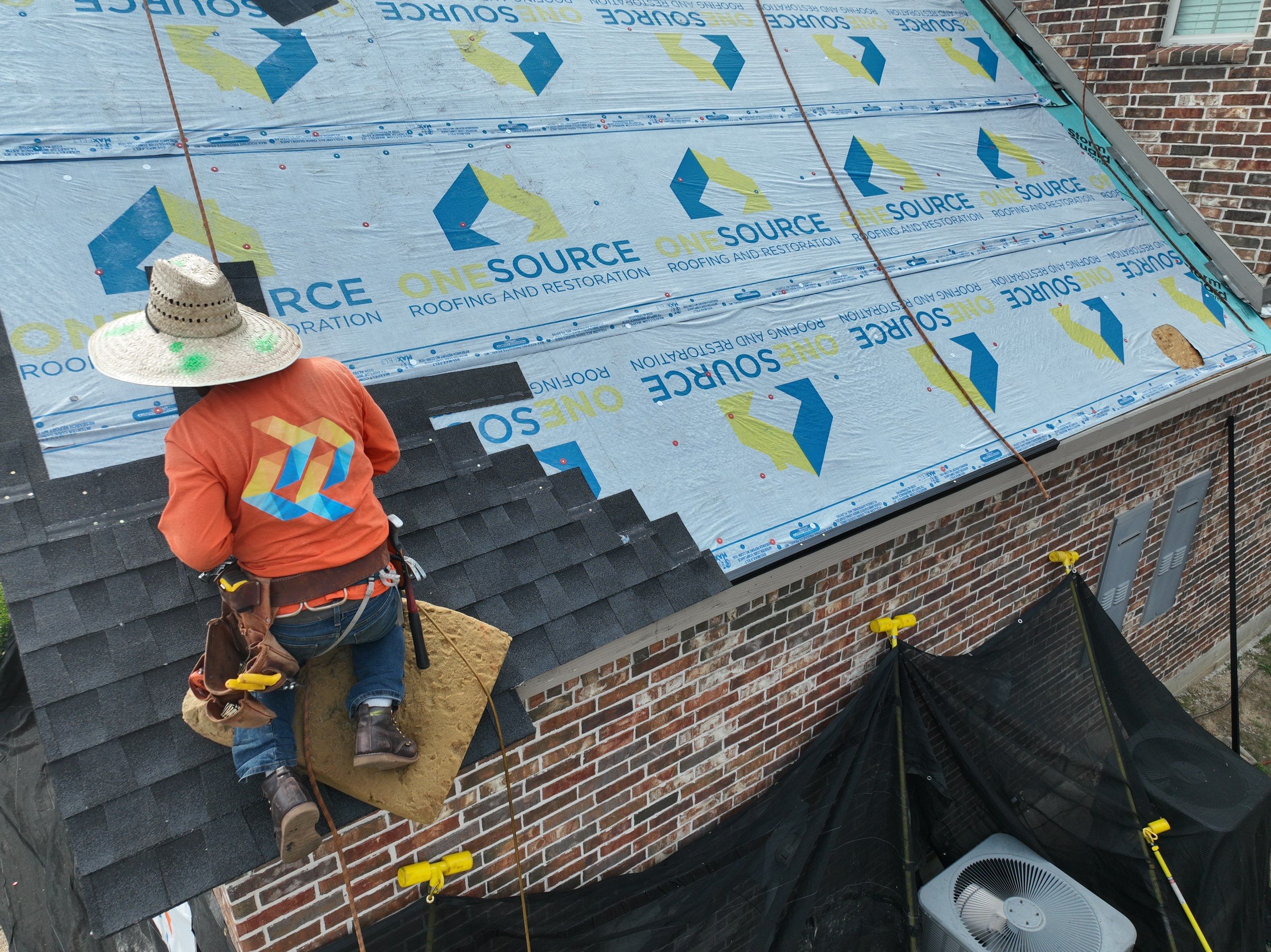 Residential Roofing Installation using GAF Timberline HDZ Charcoal by OneSource Roofing and Restoration