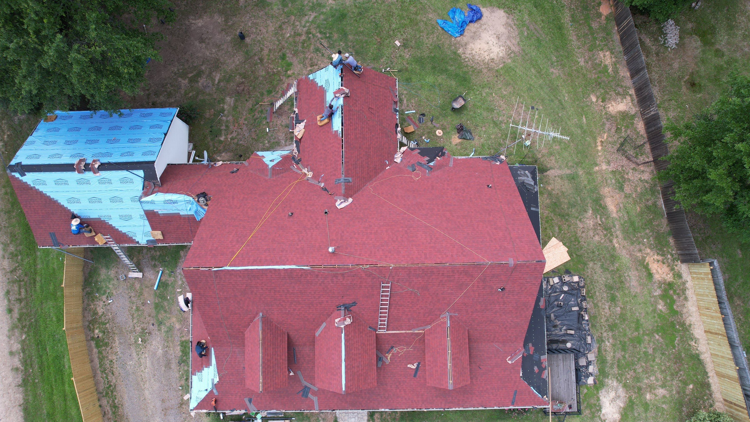 Residential Roofing Installation using GAF Timberline HDZ by Hostetler Roofing