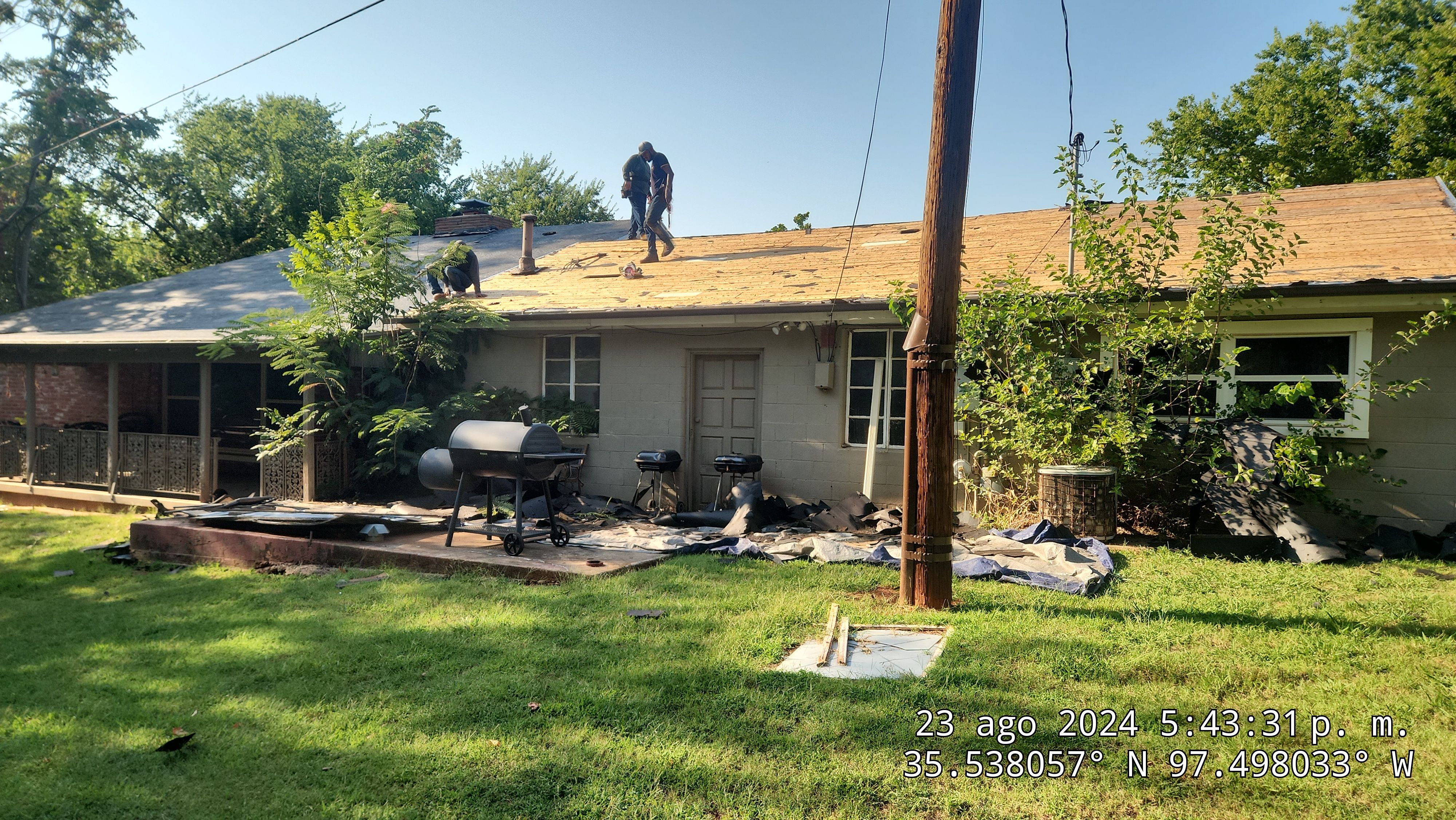 Reroof using IKO Granite Black by Castillo Roofing