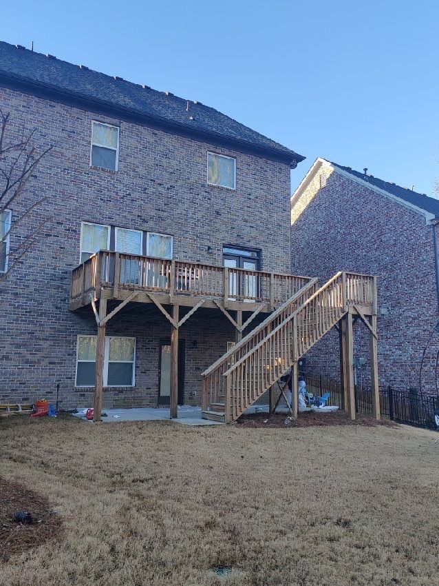 Dark Wood Deck Staining and Refinishing in Suwanee by Swift Home Renovations