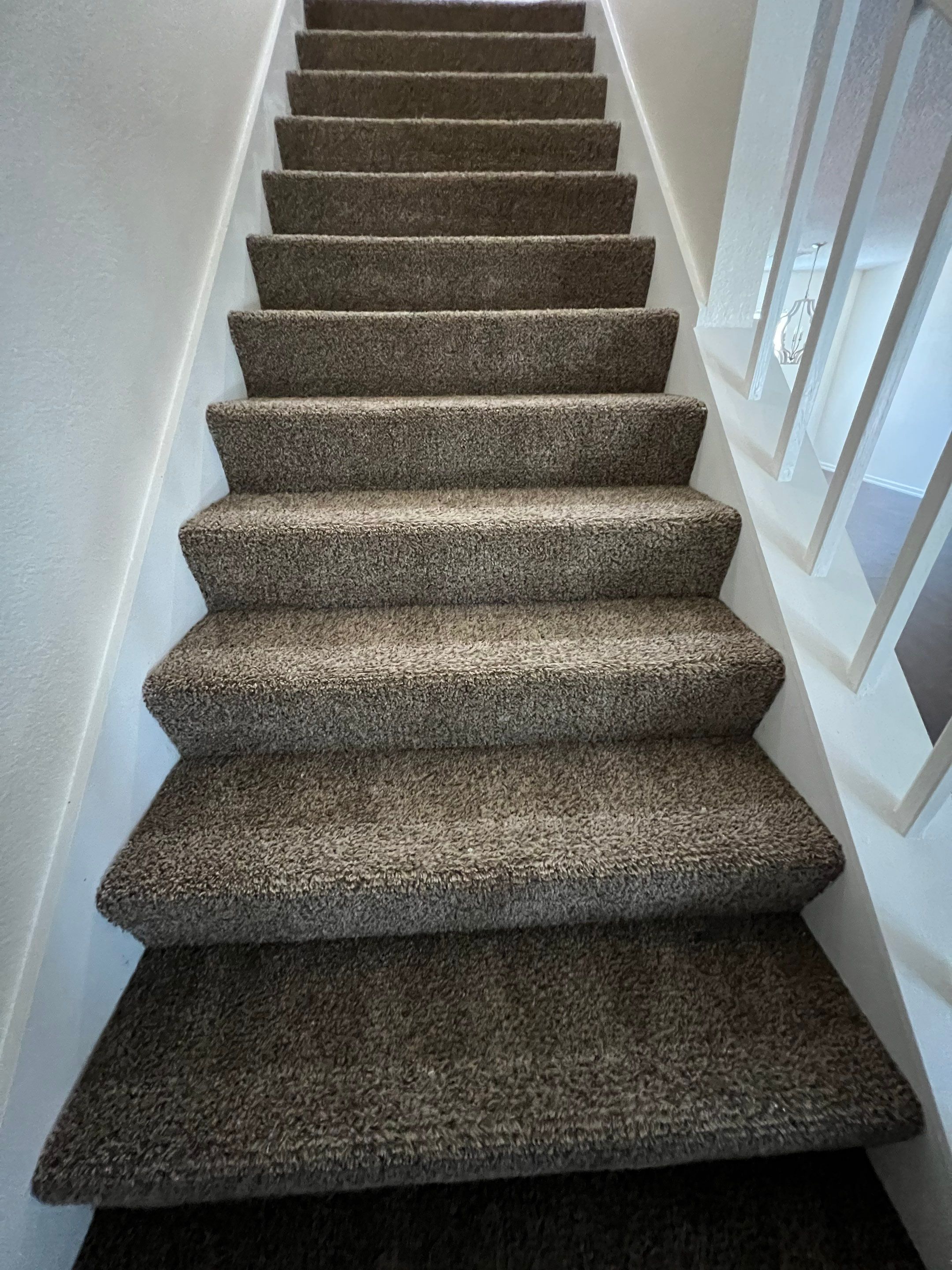 the service involves deep cleaning the carpeted stairs to remove dirt and stains and restore freshness and cleanliness