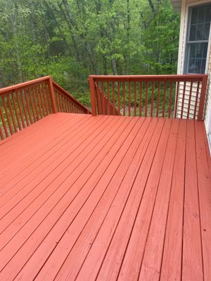 Deck color match and Re-stain!